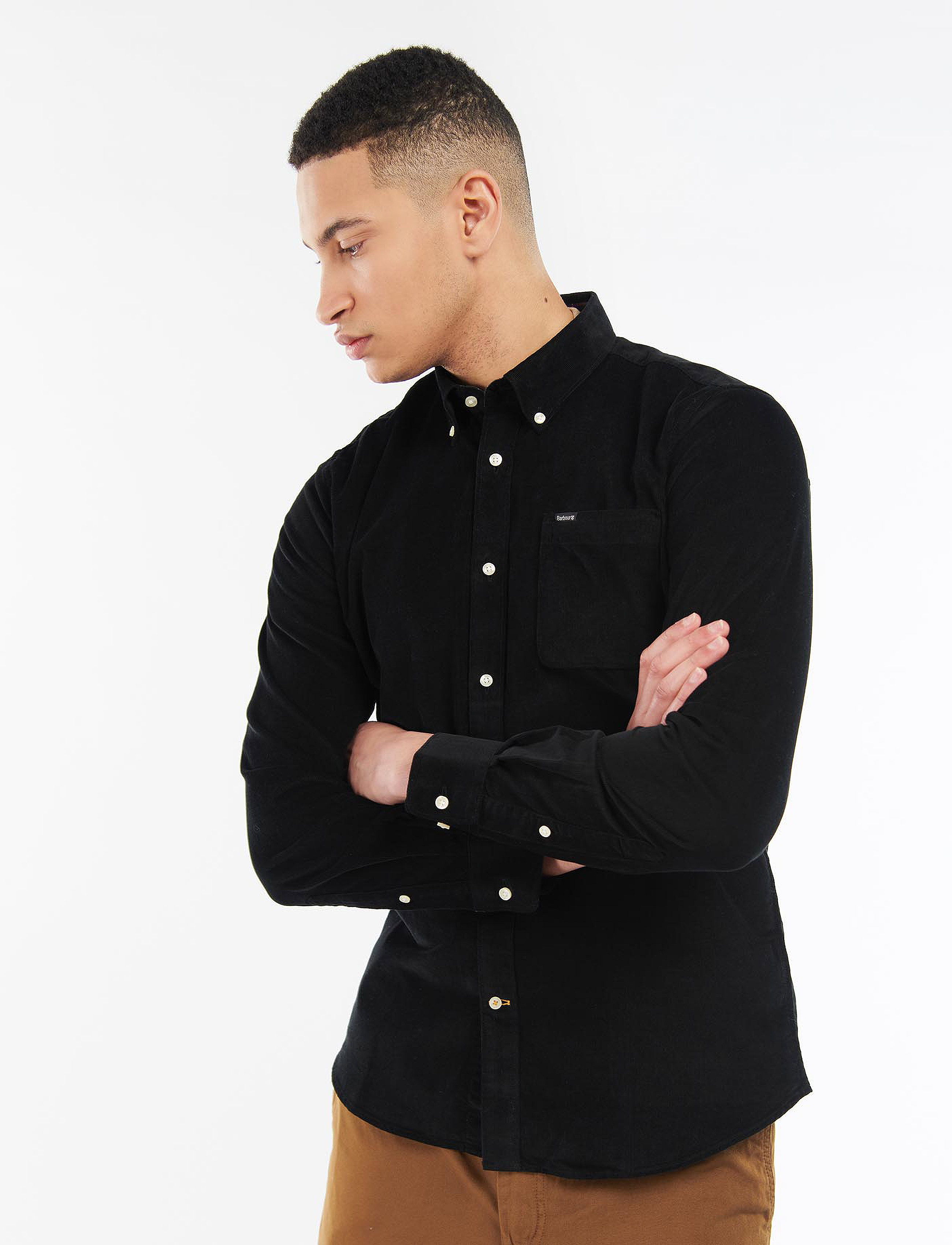Barbour Barbour Ramsey Tailored Cord Shirt - Skjortor - BLACK / black