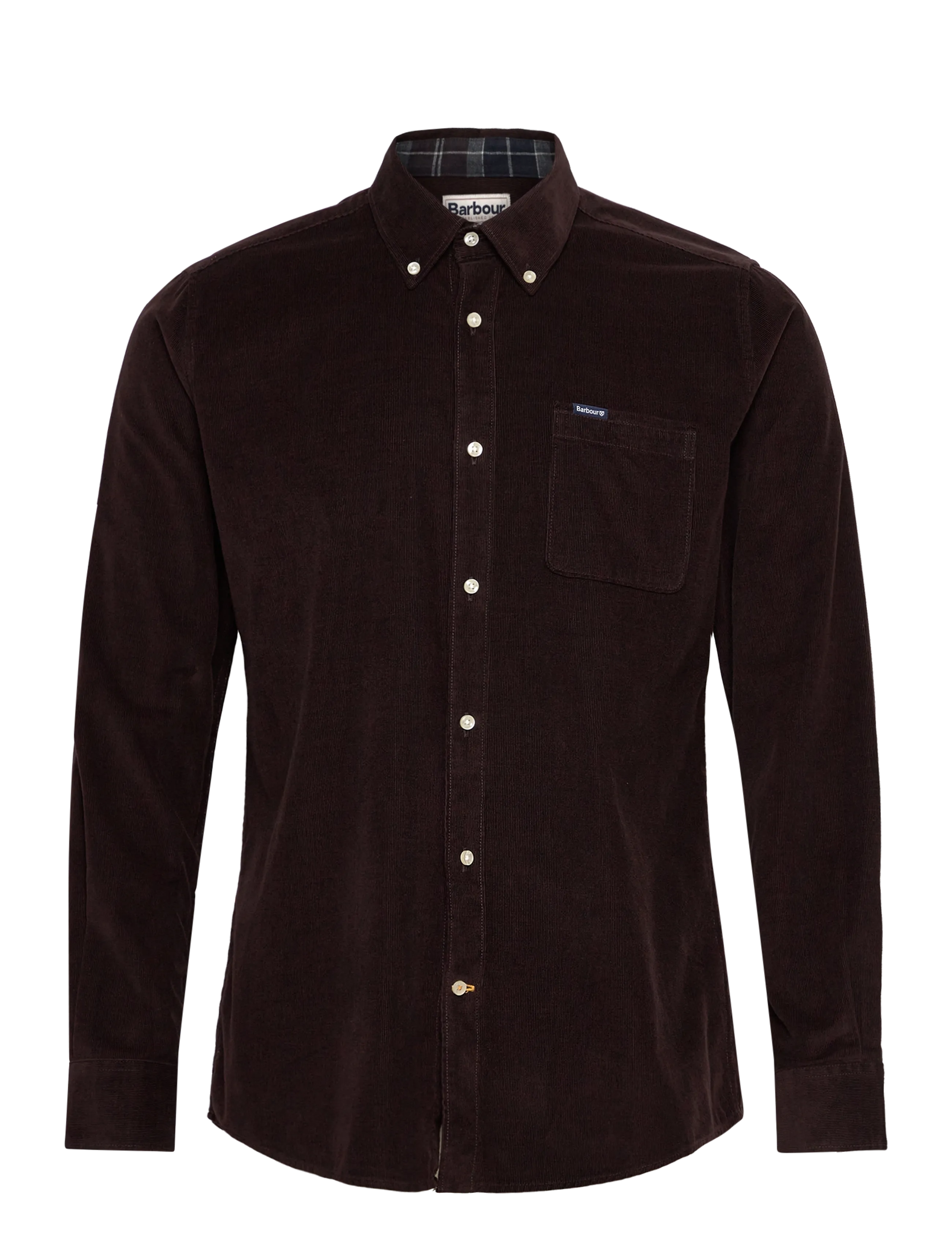 Barbour Barbour Ramsey Tailored Cord Shirt, XXL, Brown, Skjorter > Afslappet, Herre