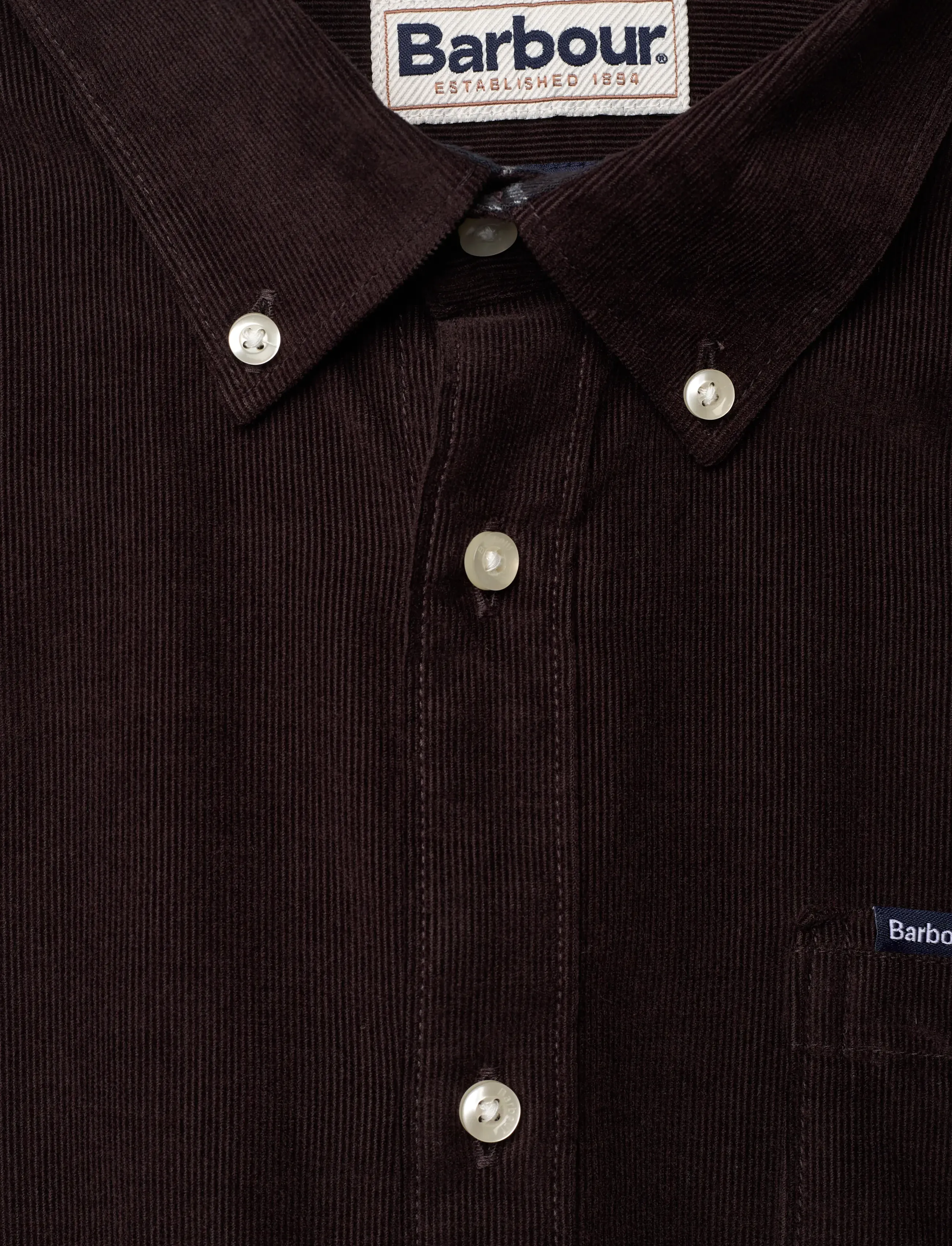 Barbour - Barbour Ramsey Tailored Cord Shirt - corduroy overhemden - brown - 2