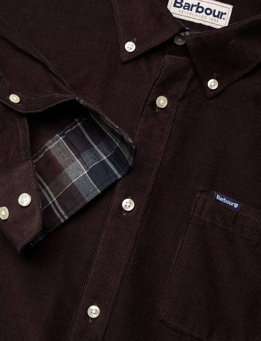Barbour - Barbour Ramsey Tailored Cord Shirt - corduroy overhemden - brown - 3