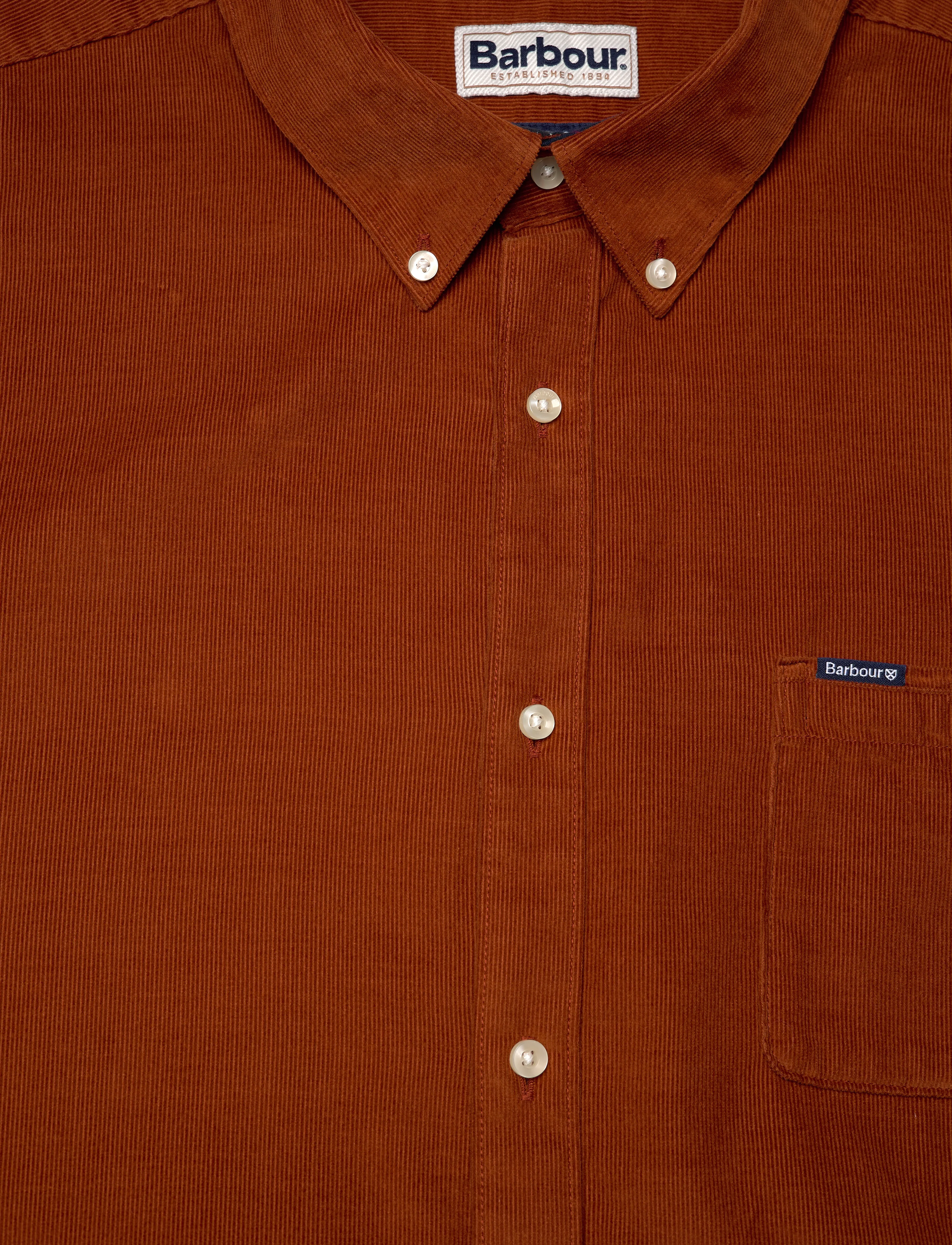 Barbour - Barbour Ramsey Tailored Cord Shirt - dark ginger - 2
