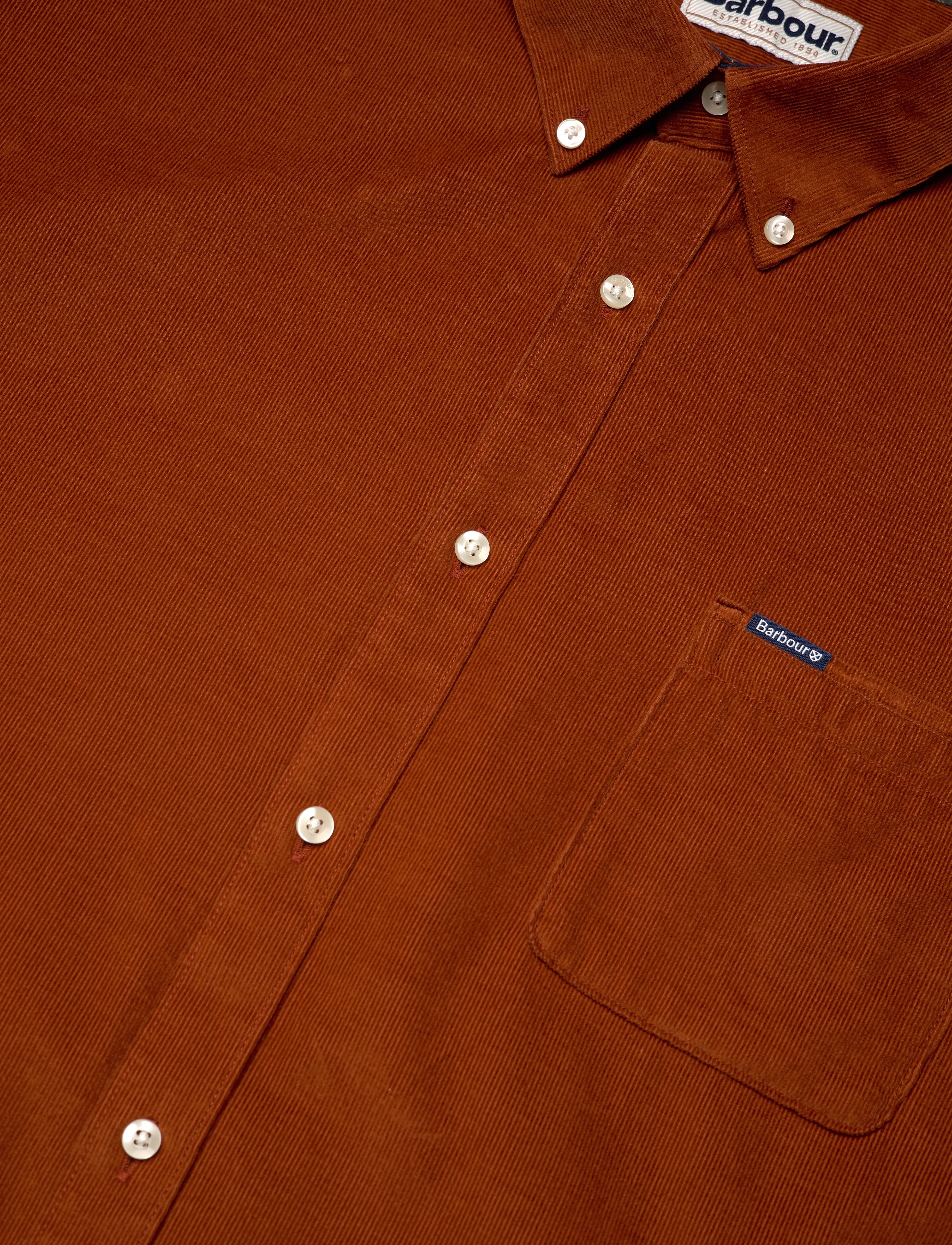 Barbour - Barbour Ramsey Tailored Cord Shirt - dark ginger - 3