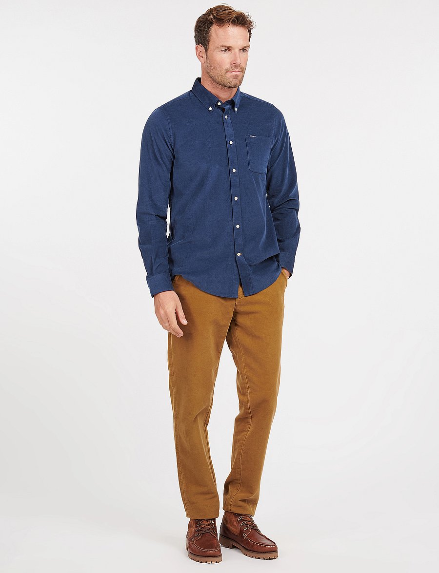 Barbour - Barbour Ramsey Tailored Cord Shirt - casual hemden - dk denim - 4