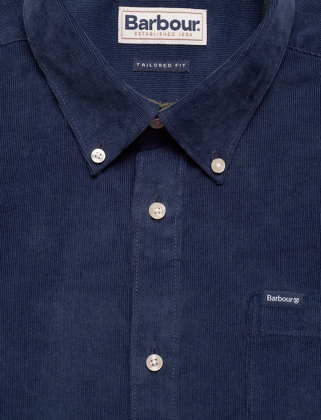Barbour - Barbour Ramsey Tailored Cord Shirt - basic shirts - dk denim - 5
