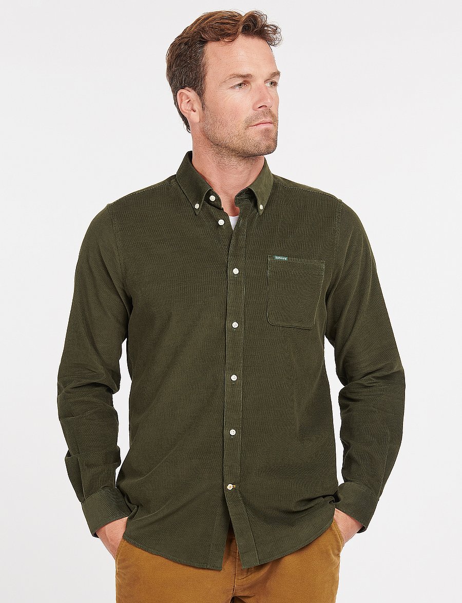 Barbour - Barbour Ramsey Tailored Cord Shirt - forest - 0