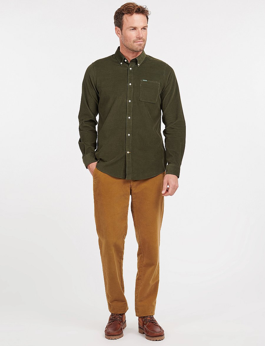 Barbour - Barbour Ramsey Tailored Cord Shirt - forest - 4