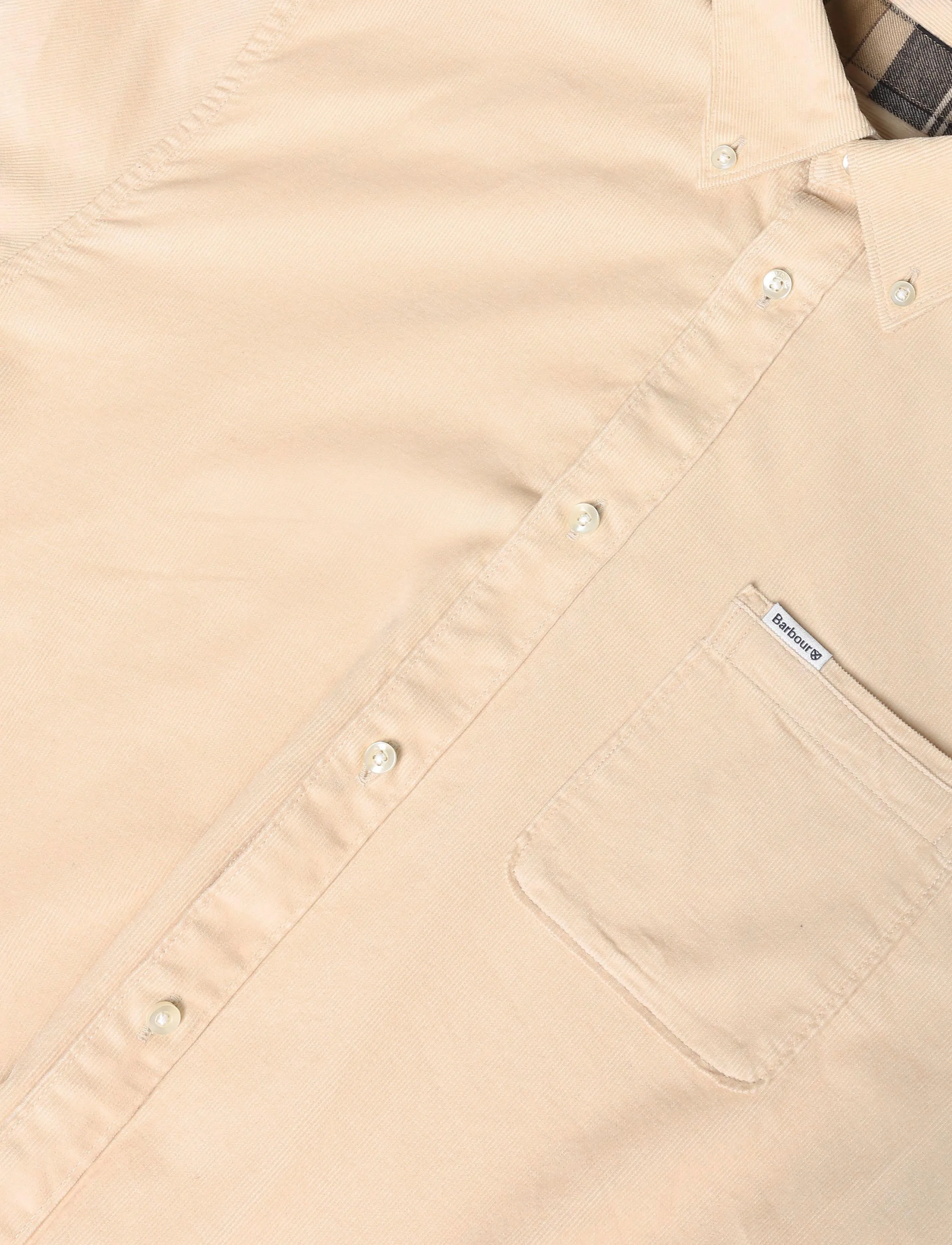 Barbour - Barbour Ramsey Tailored Cord Shirt - velvetsärgid - pearl - 2