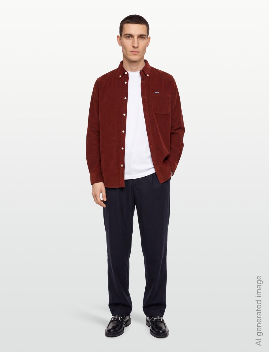 Barbour - Barbour Ramsey Tailored Cord Shirt - velvetsärgid - russet brown - 0