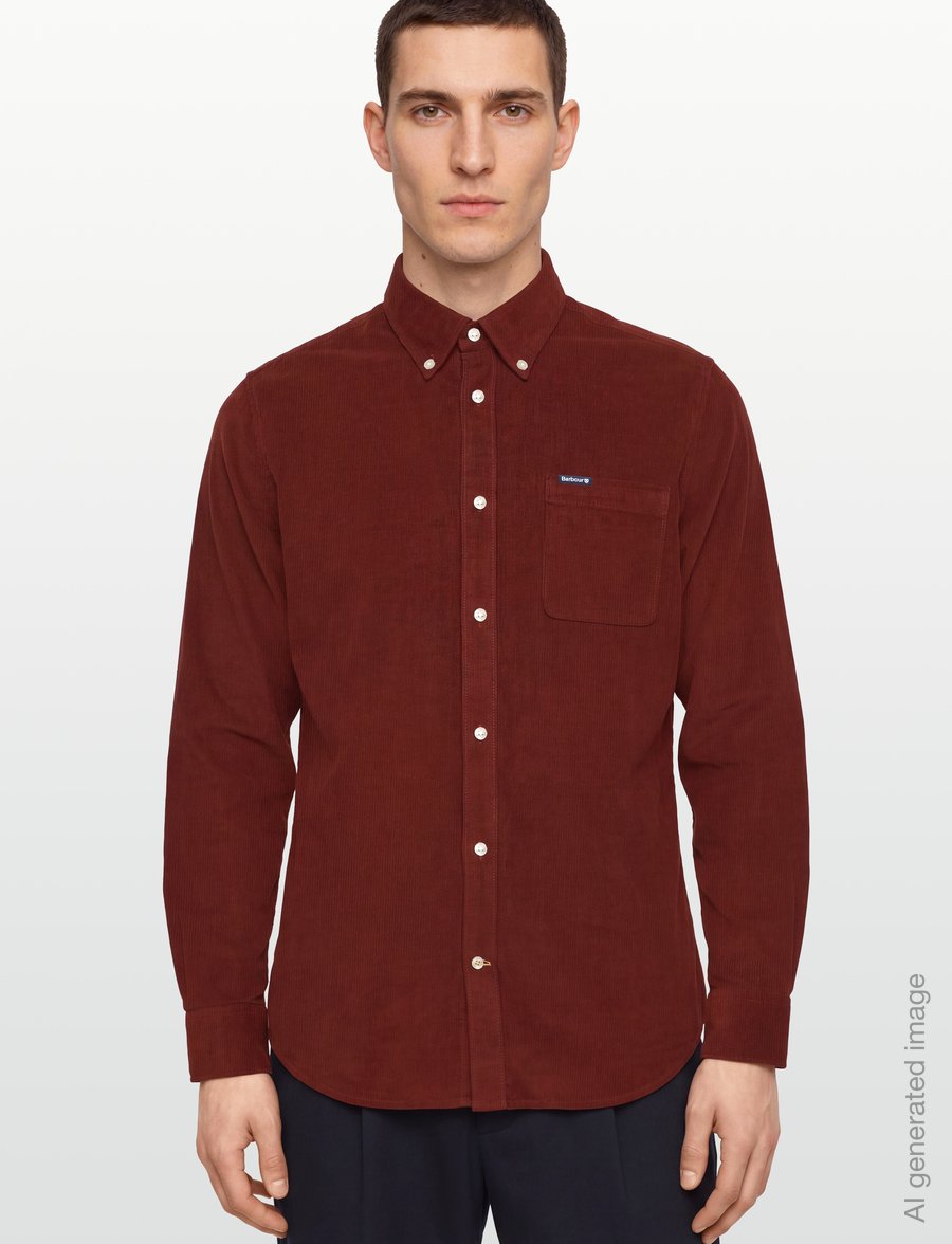 Barbour - Barbour Ramsey Tailored Cord Shirt - velvetsärgid - russet brown - 3