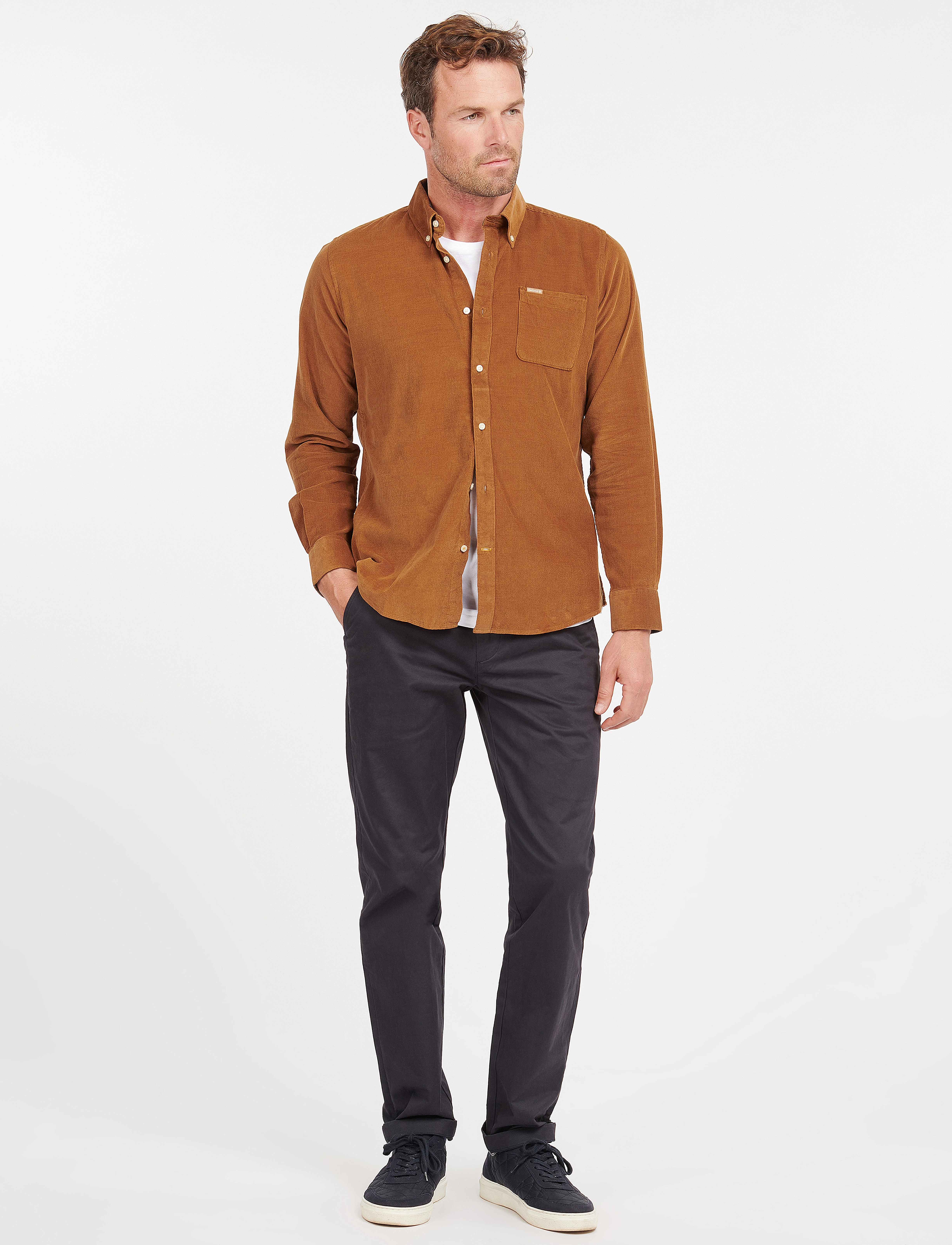 Barbour - Barbour Ramsey Tailored Cord Shirt - casual hemden - sandstone - 4