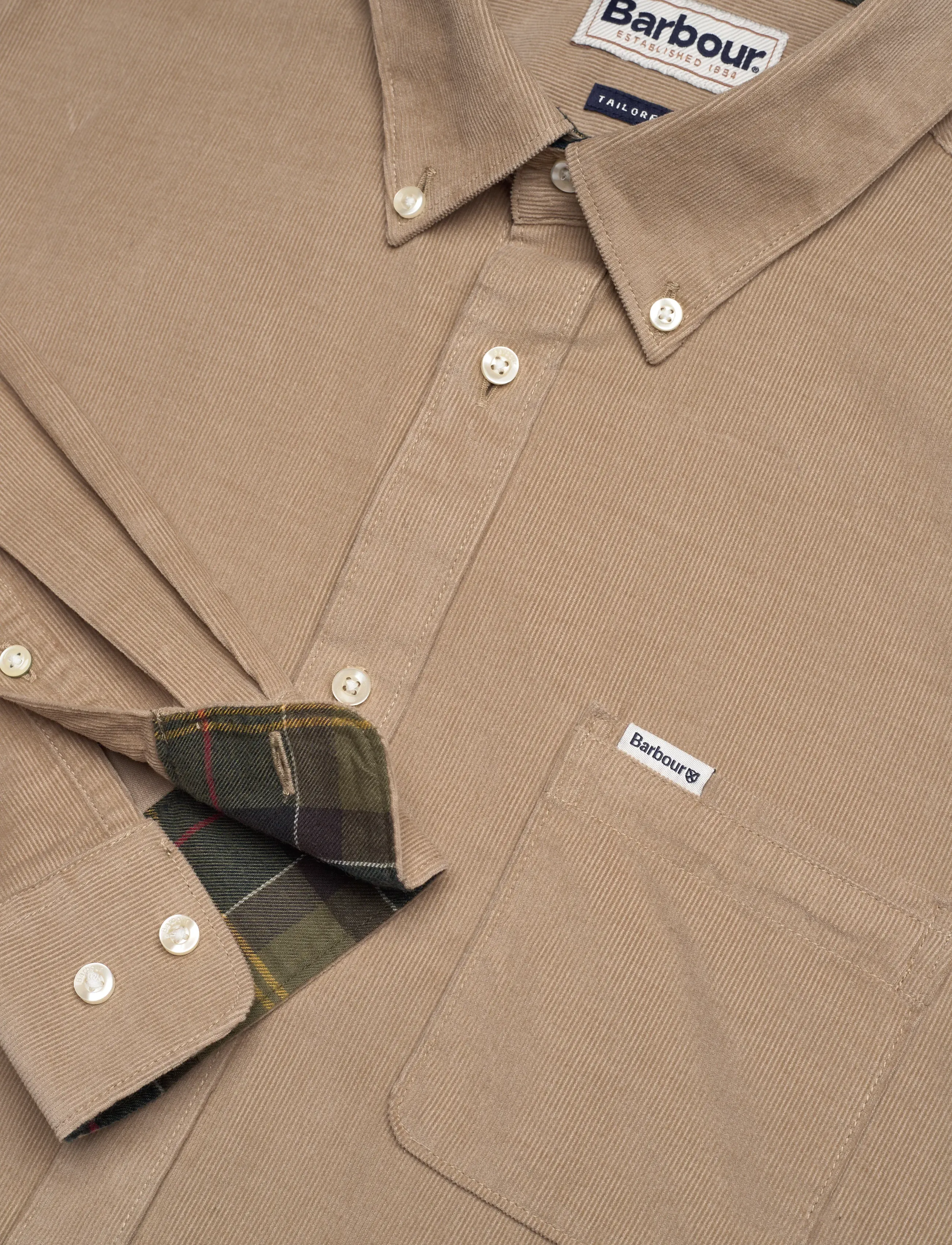 Barbour - Barbour Ramsey Tailored Cord Shirt - stone - 2