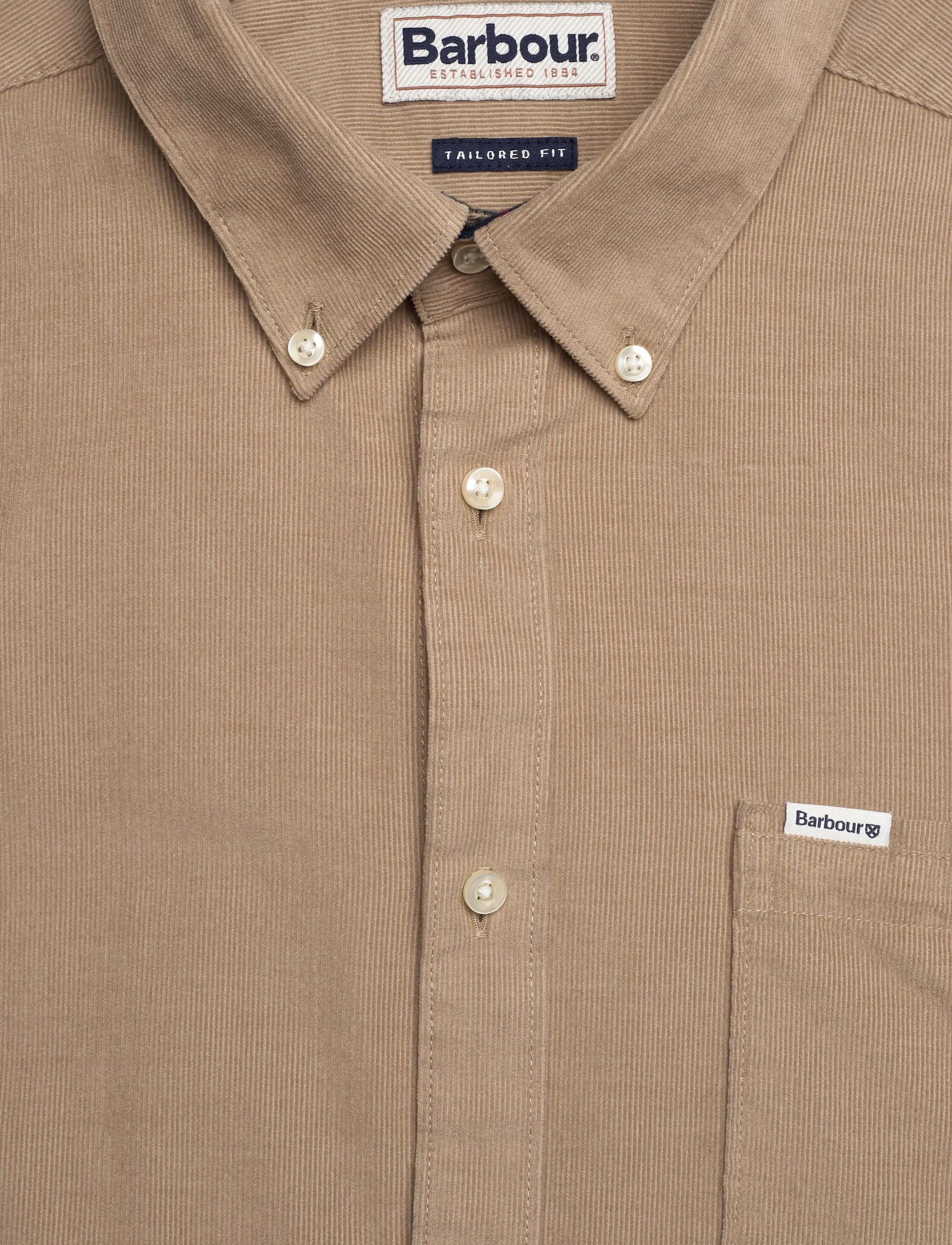Barbour - Barbour Ramsey Tailored Cord Shirt - stone - 3