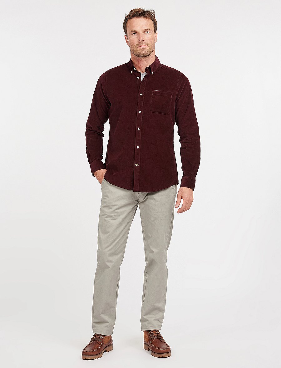 Barbour - Barbour Ramsey Tailored Cord Shirt - casual hemden - winter red - 4
