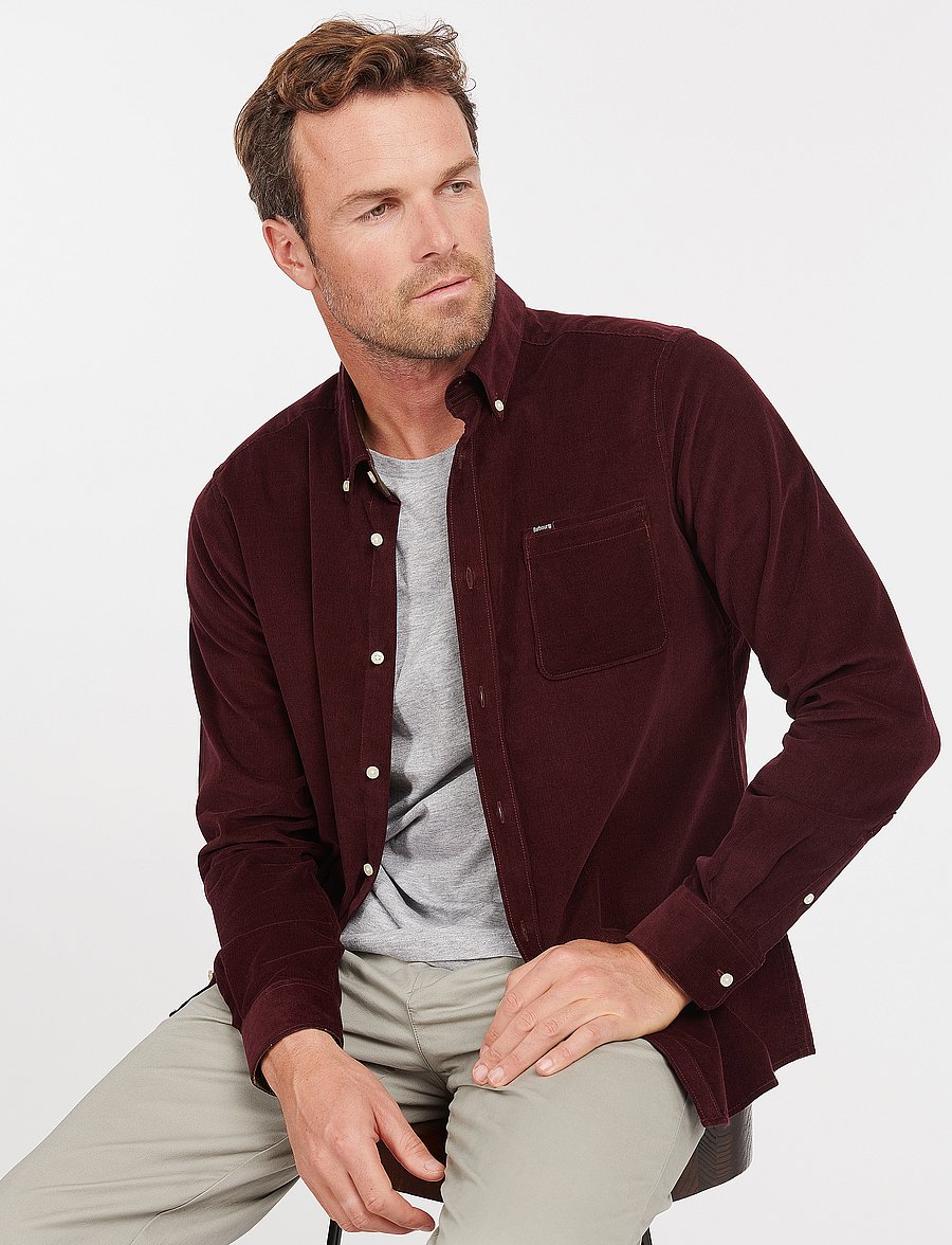 Barbour - Barbour Ramsey Tailored Cord Shirt - casual hemden - winter red - 5