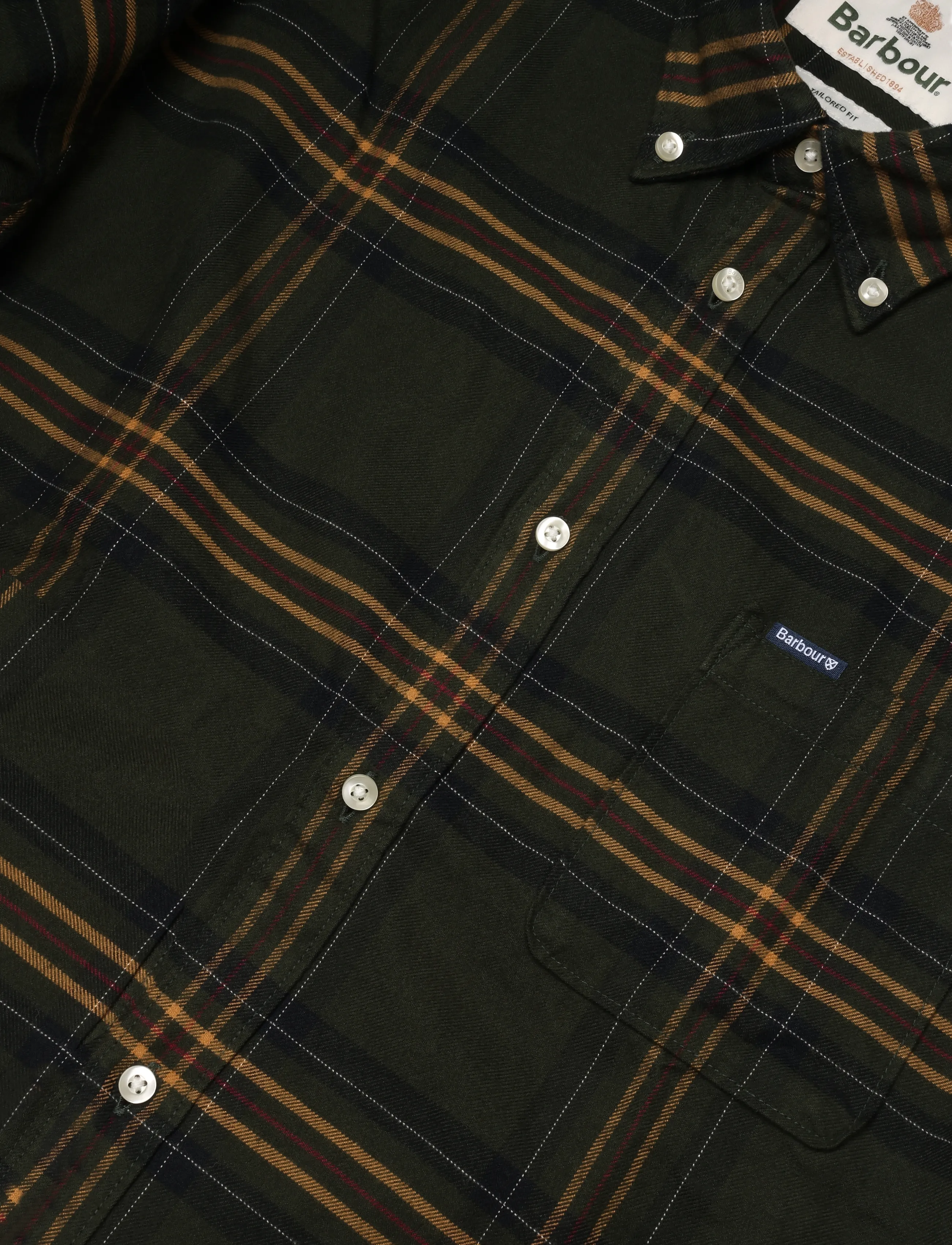 Barbour - Barbour Portdown Tailored Checked Shirt - olive - 2