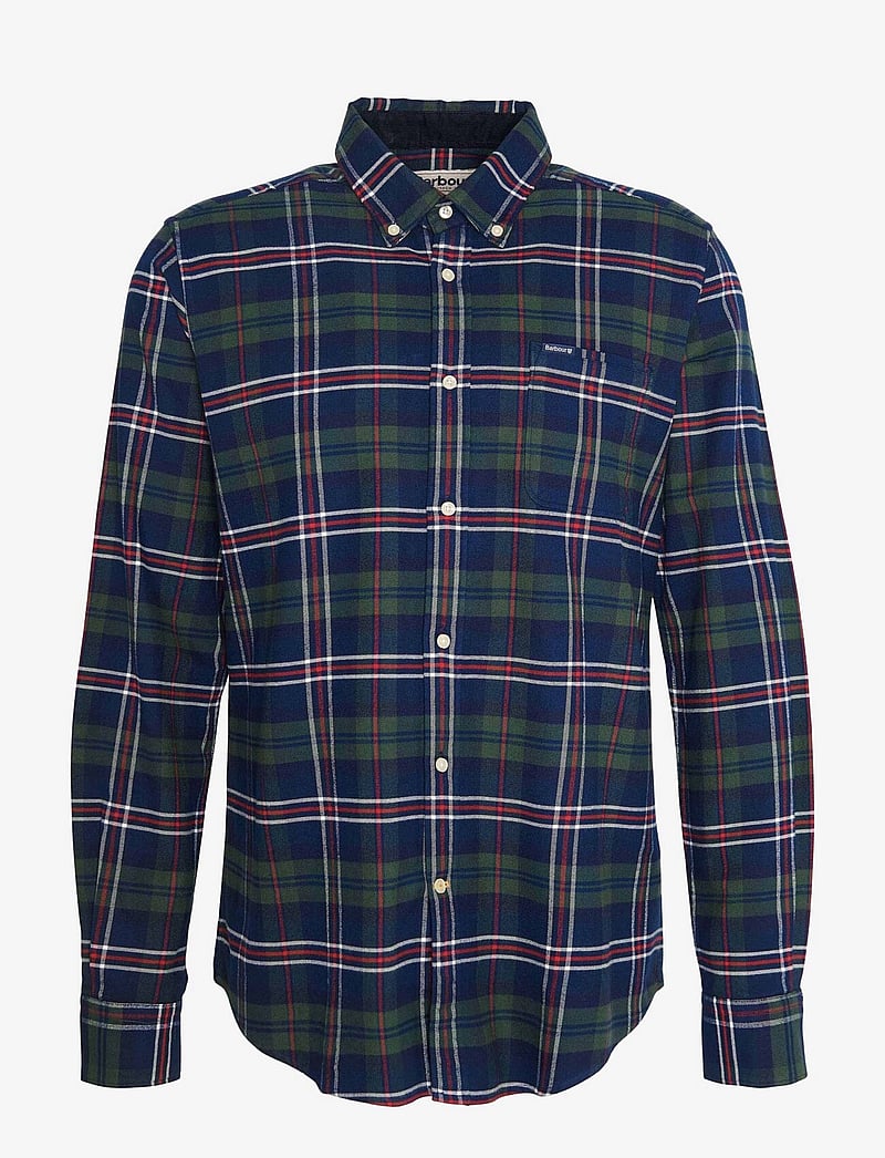 Barbour - Barbour Ronan Tailored Checked Shirt - tavalised t-särgid - deep blue - 1