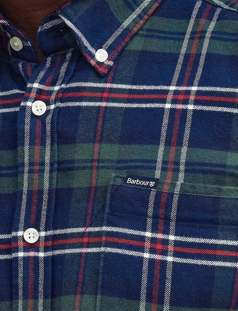 Barbour - Barbour Ronan Tailored Checked Shirt - tavalised t-särgid - deep blue - 5