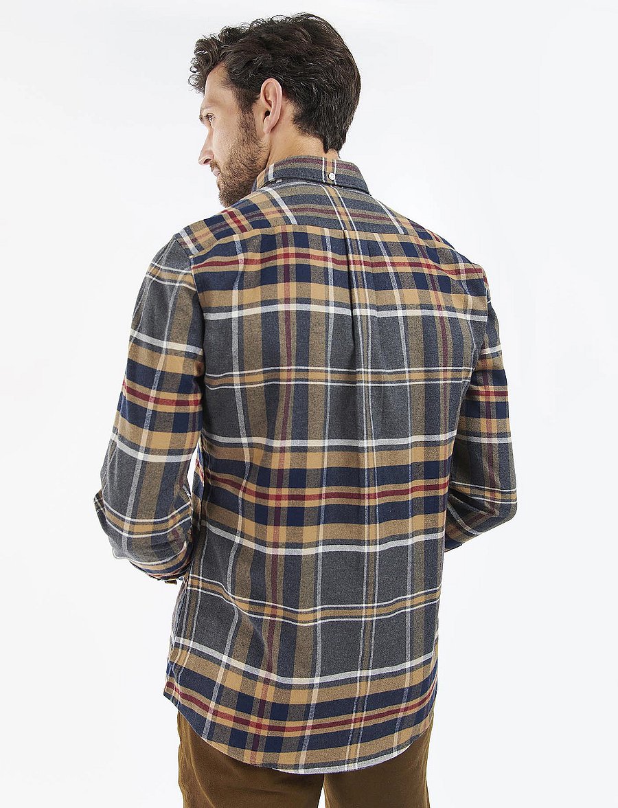 Barbour - Barbour Ronan Tailored Checked Shirt - grey marl - 3