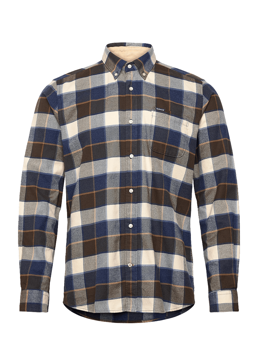 Barbour - Barbour Valley Tailored Checked Shirt - flanellskjortor - beige - 0