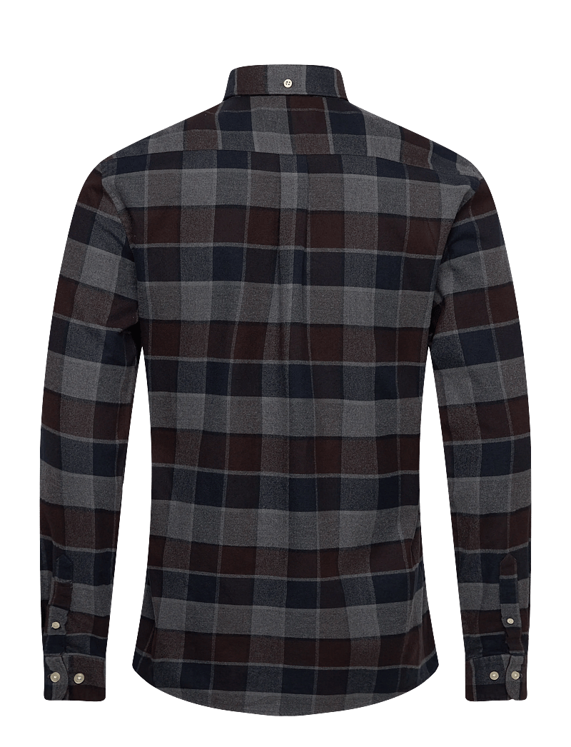 Barbour - Barbour Valley Tailored Checked Shirt - tavalised t-särgid - brown - 1