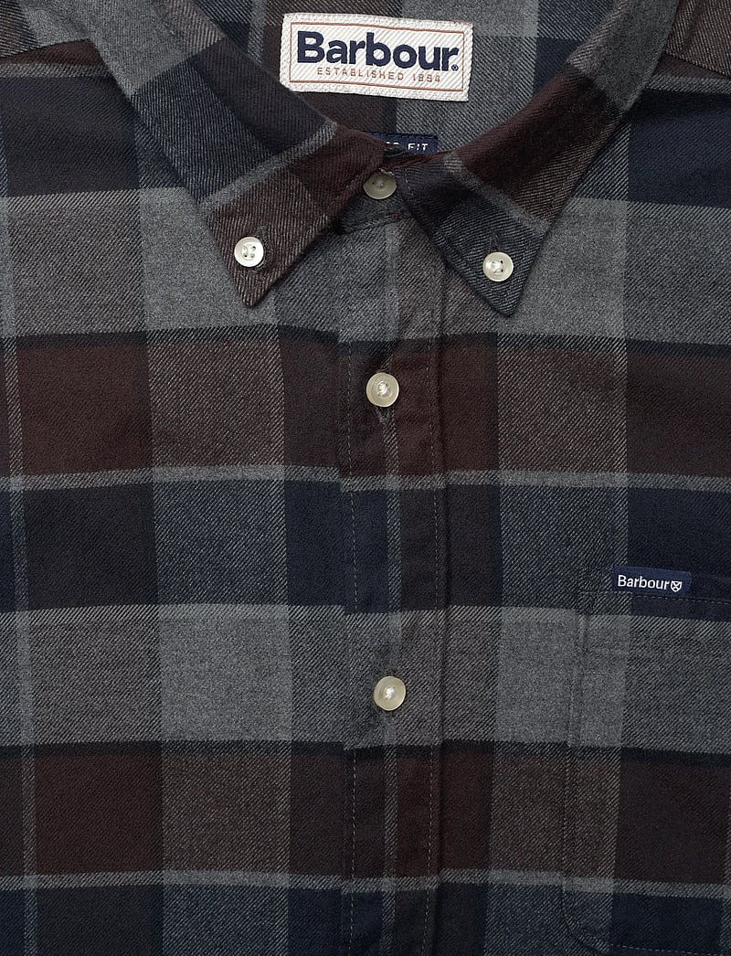Barbour - Barbour Valley Tailored Checked Shirt - tavalised t-särgid - brown - 2