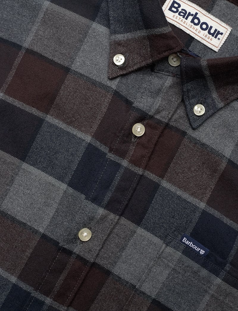 Barbour - Barbour Valley Tailored Checked Shirt - tavalised t-särgid - brown - 3