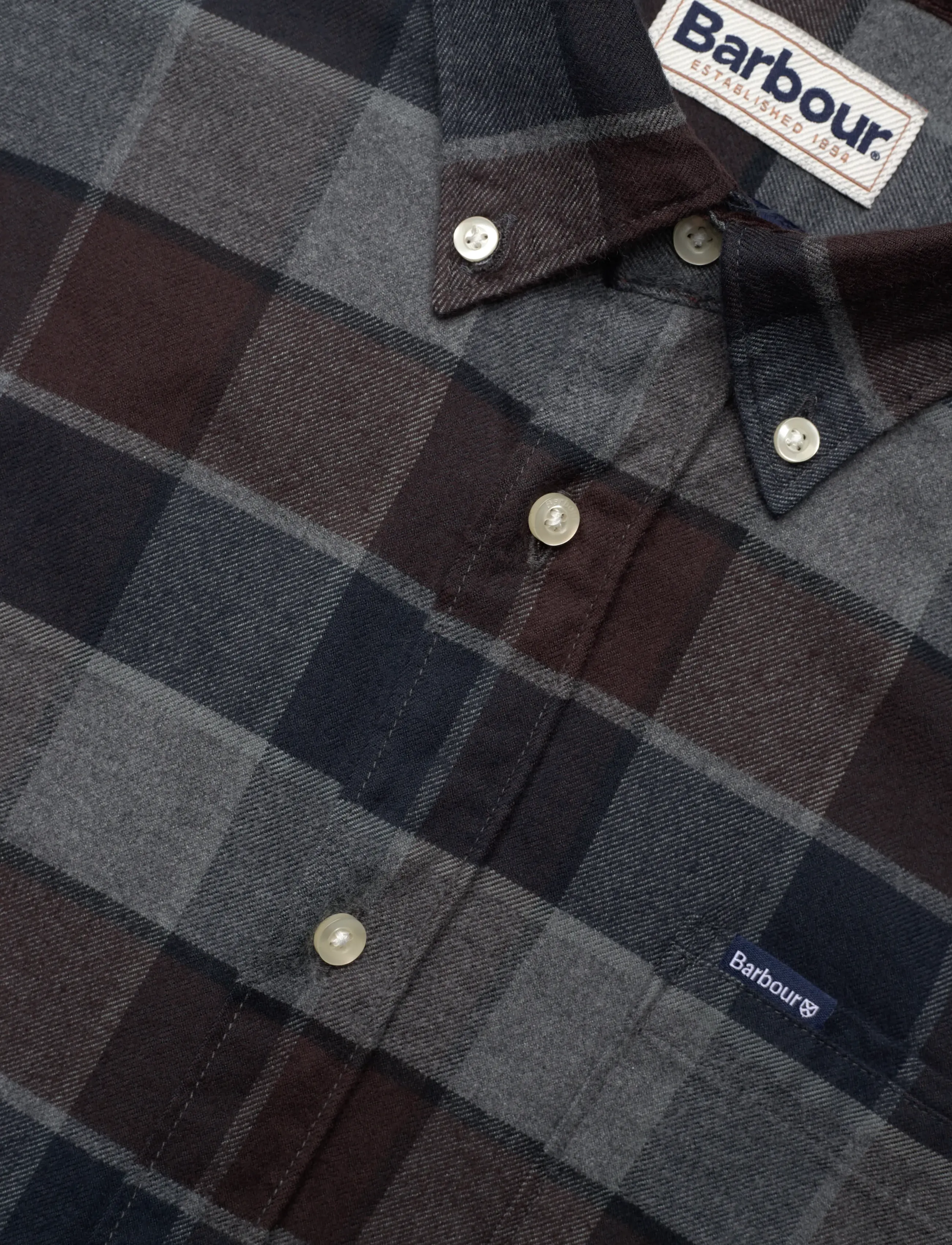 Barbour - Barbour Valley Tailored Checked Shirt - brown - 3