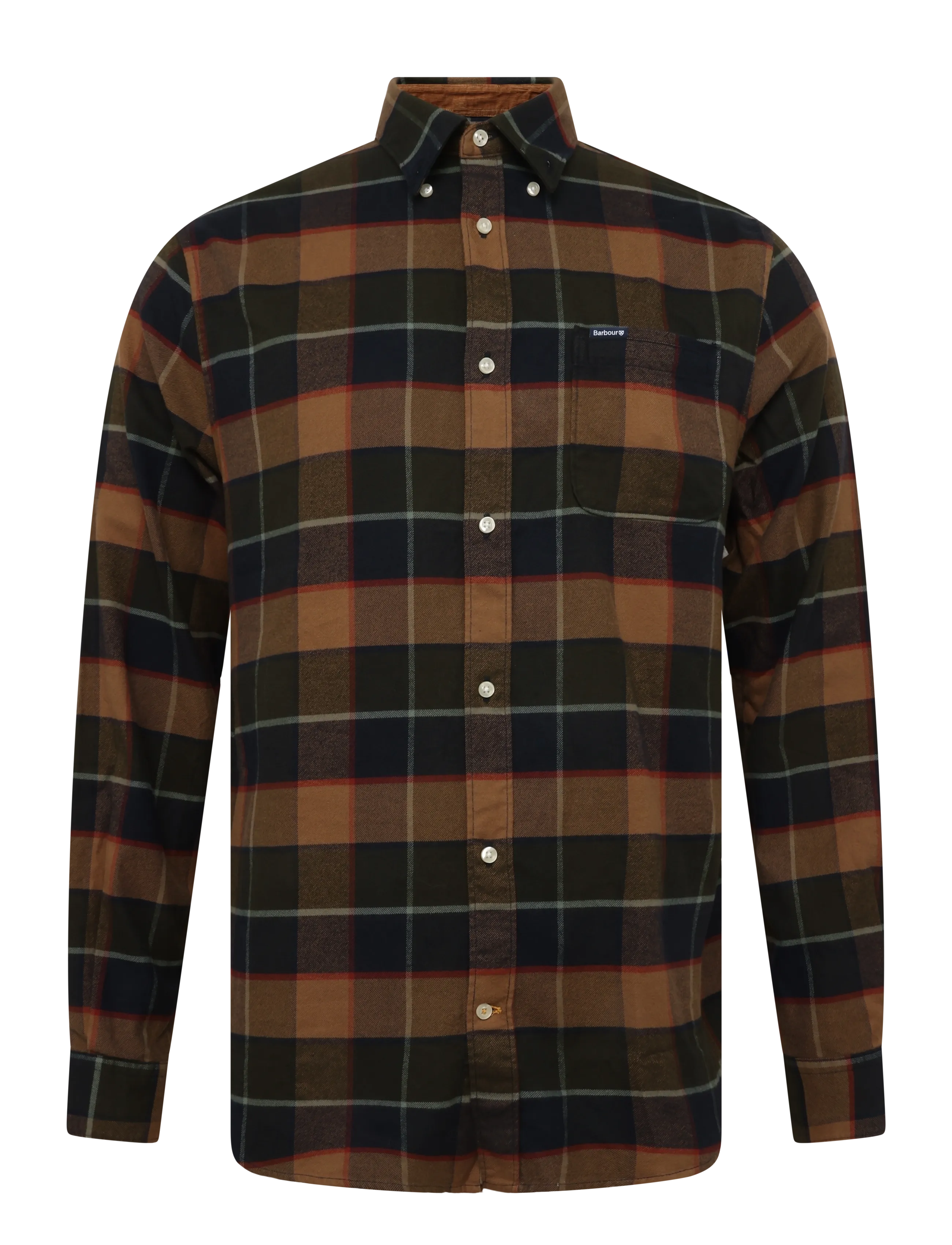 Barbour Barbour Valley Tailored Checked Shirt - Tøj - OLIVE / khaki/green