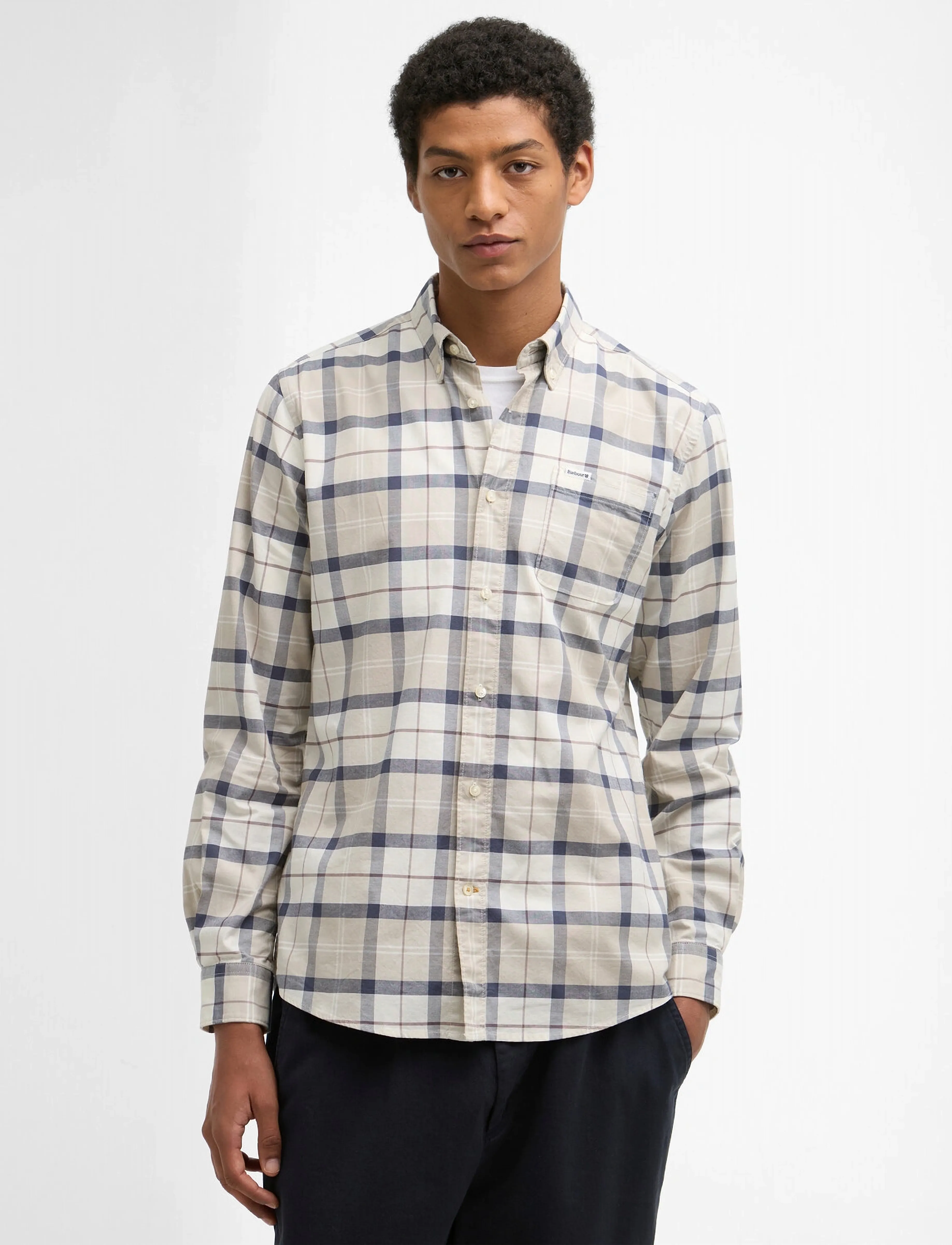 Barbour Barbour Lewis Shirt, XXL, Beige, Shirts > Checkered Shirt, Herre