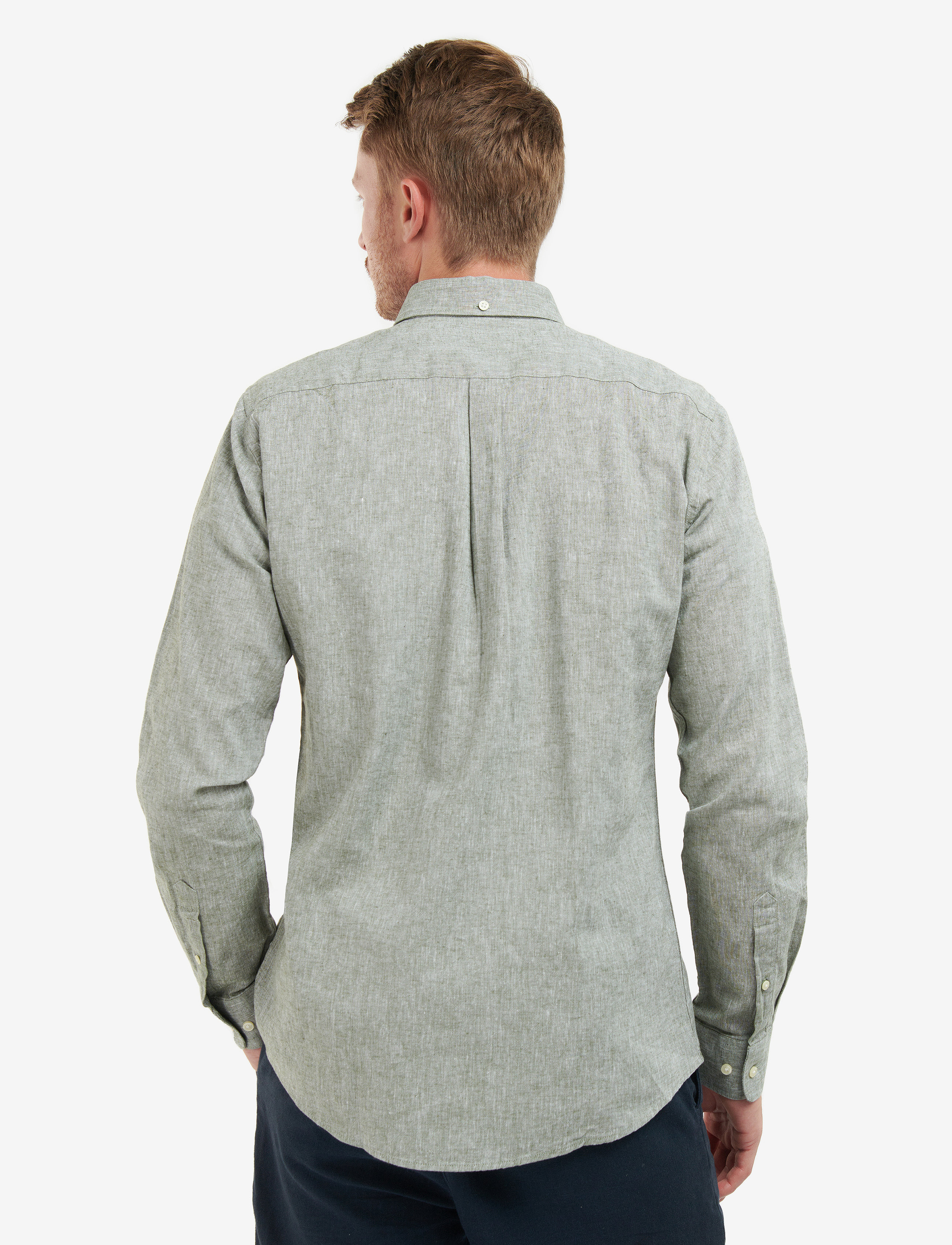 Barbour - Barbour Nelson TF Shir - basic shirts - bleached olive - 3