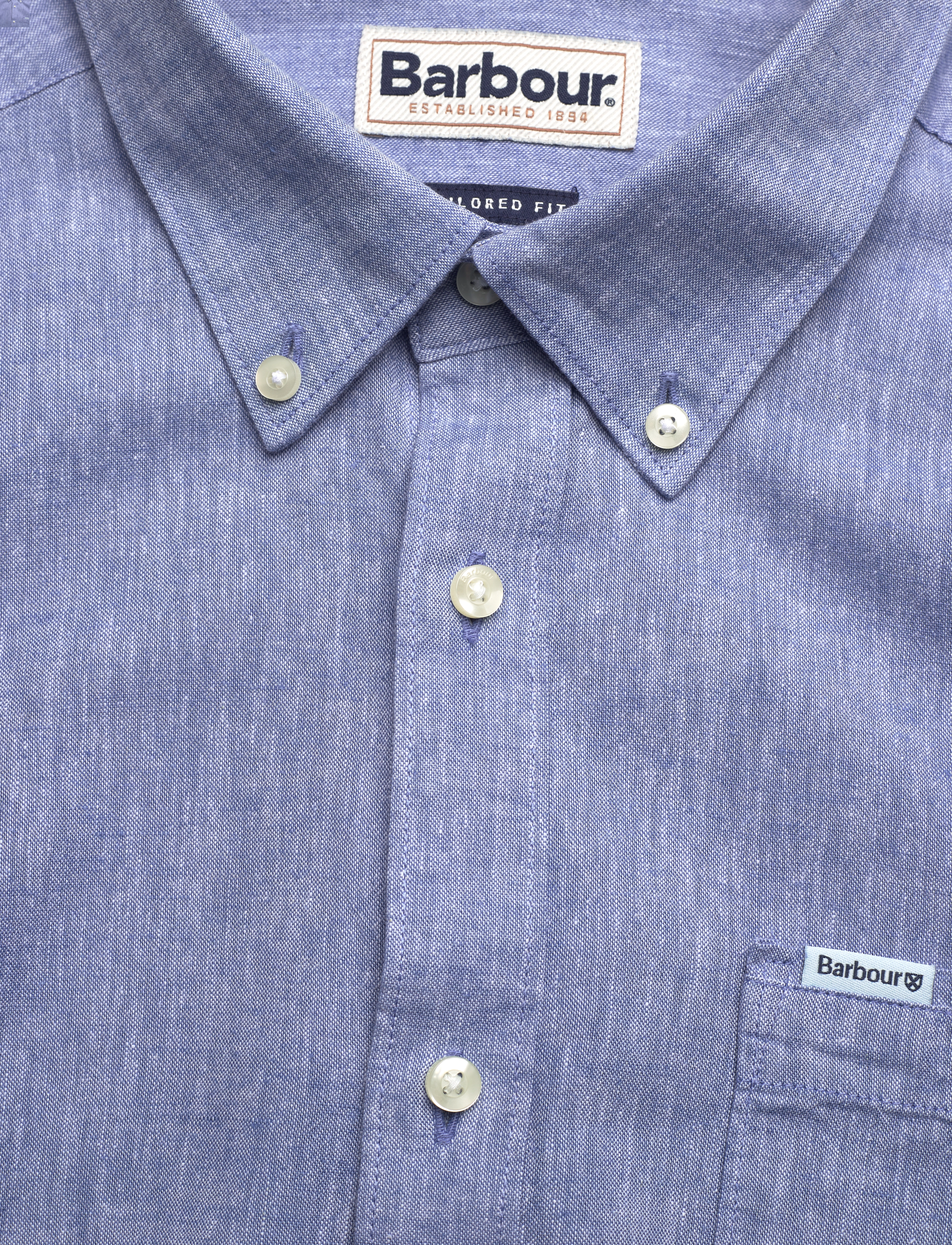 Barbour - Barbour Nelson TF Shir - linasest riidest särgid - blue - 2