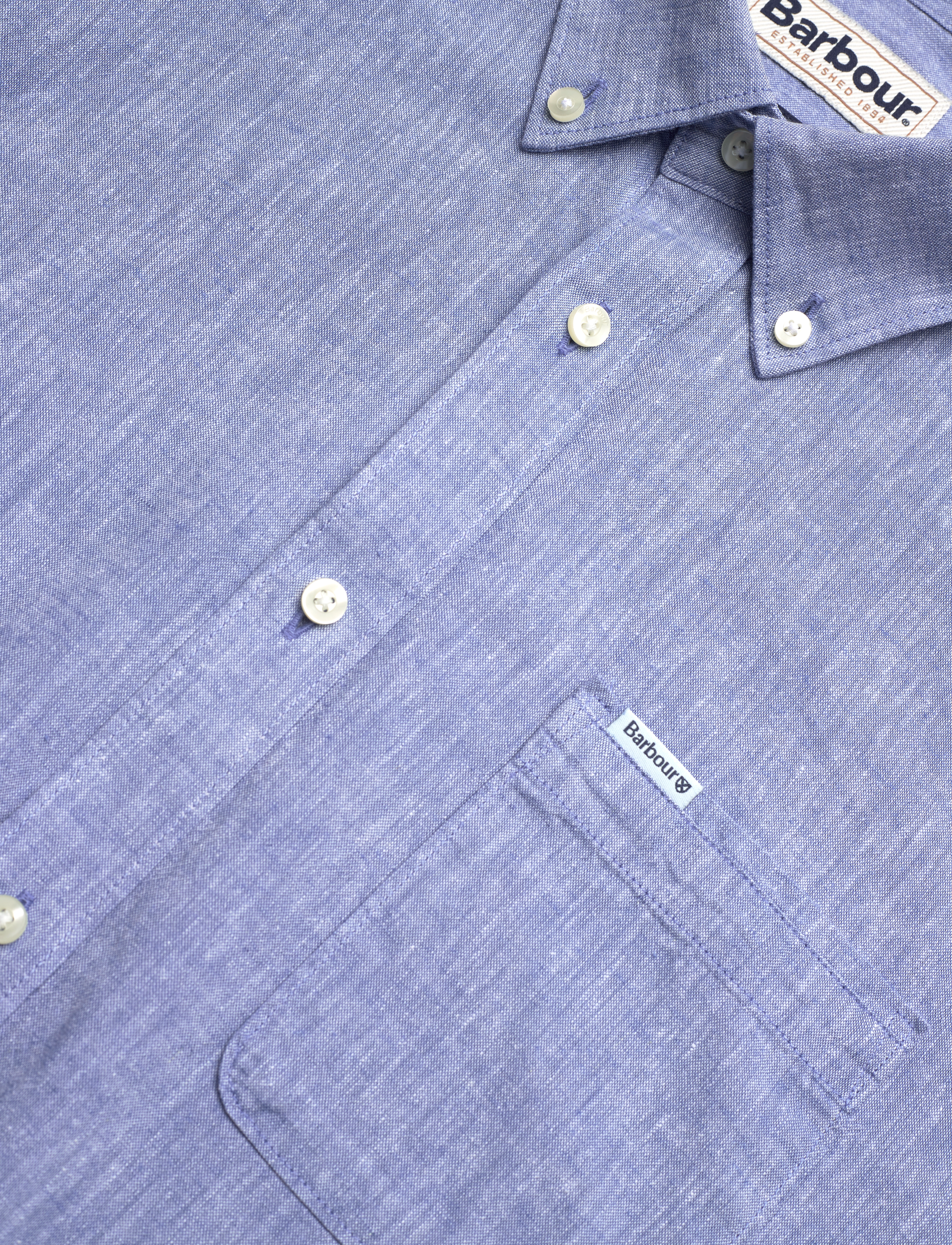 Barbour - Barbour Nelson TF Shir - linasest riidest särgid - blue - 3