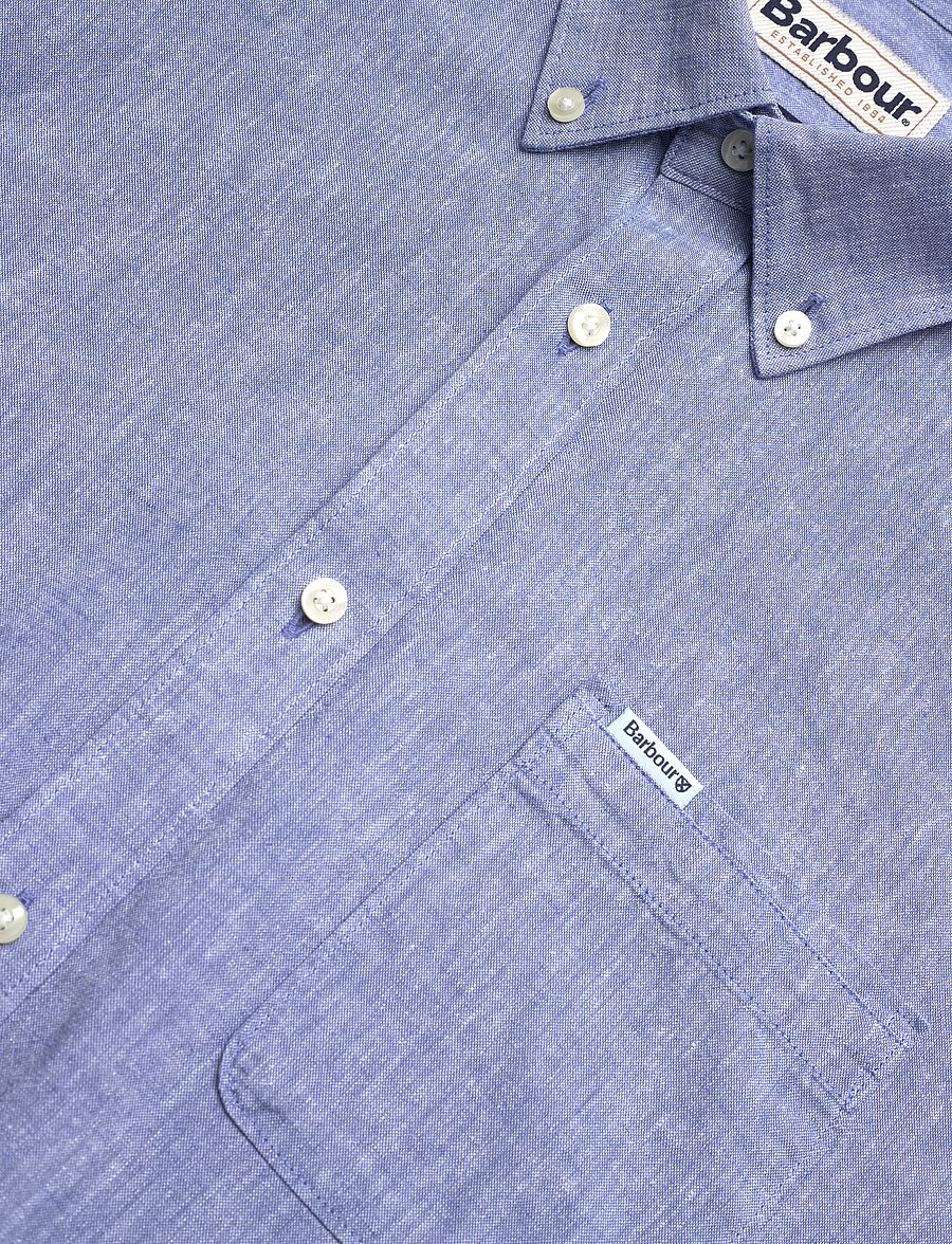Barbour - Barbour Nelson TF Shir - linasest riidest särgid - blue - 3