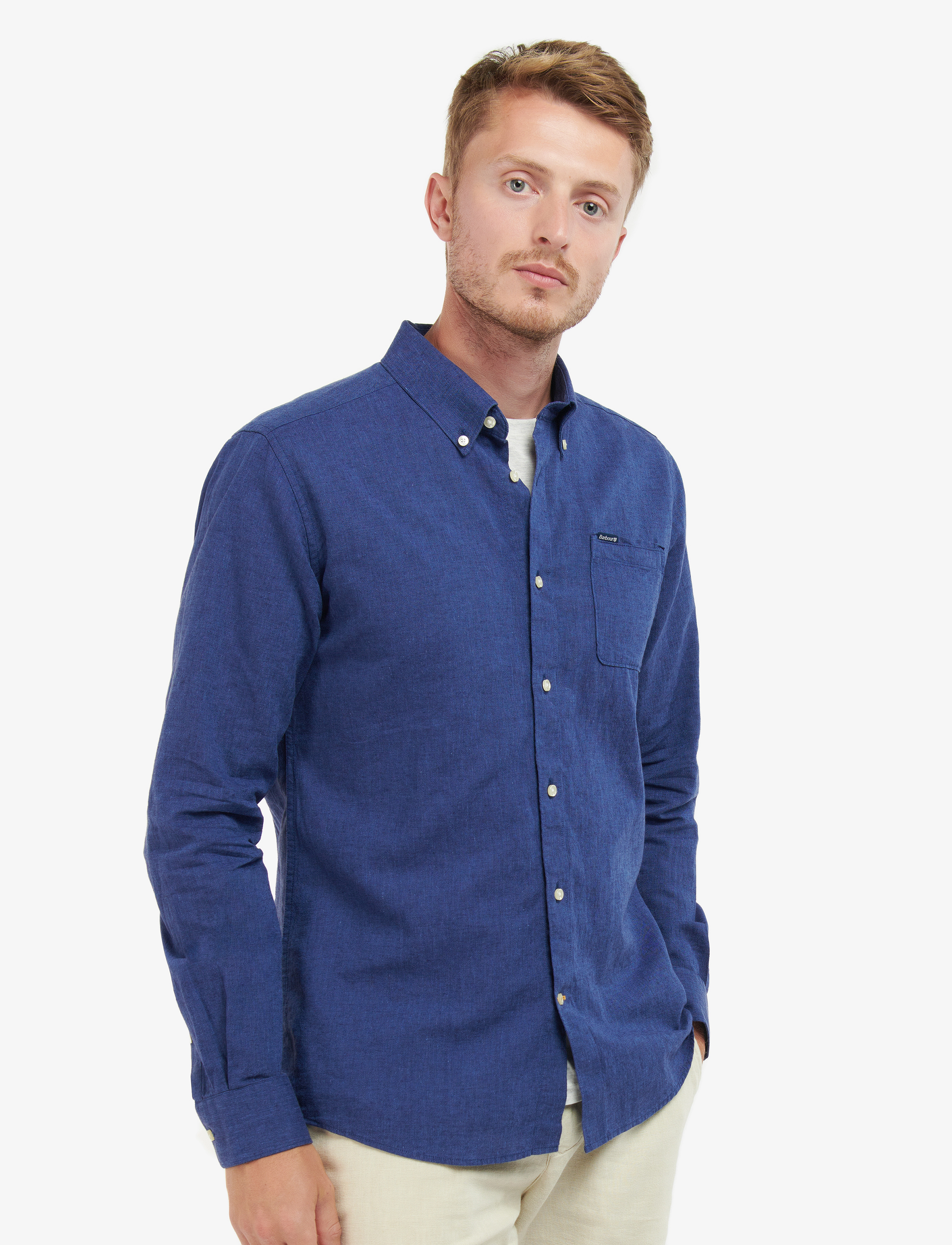 Barbour Barbour Nelson Tf Shir, XXL, Blue, Skjorter > Afslappet, Herre
