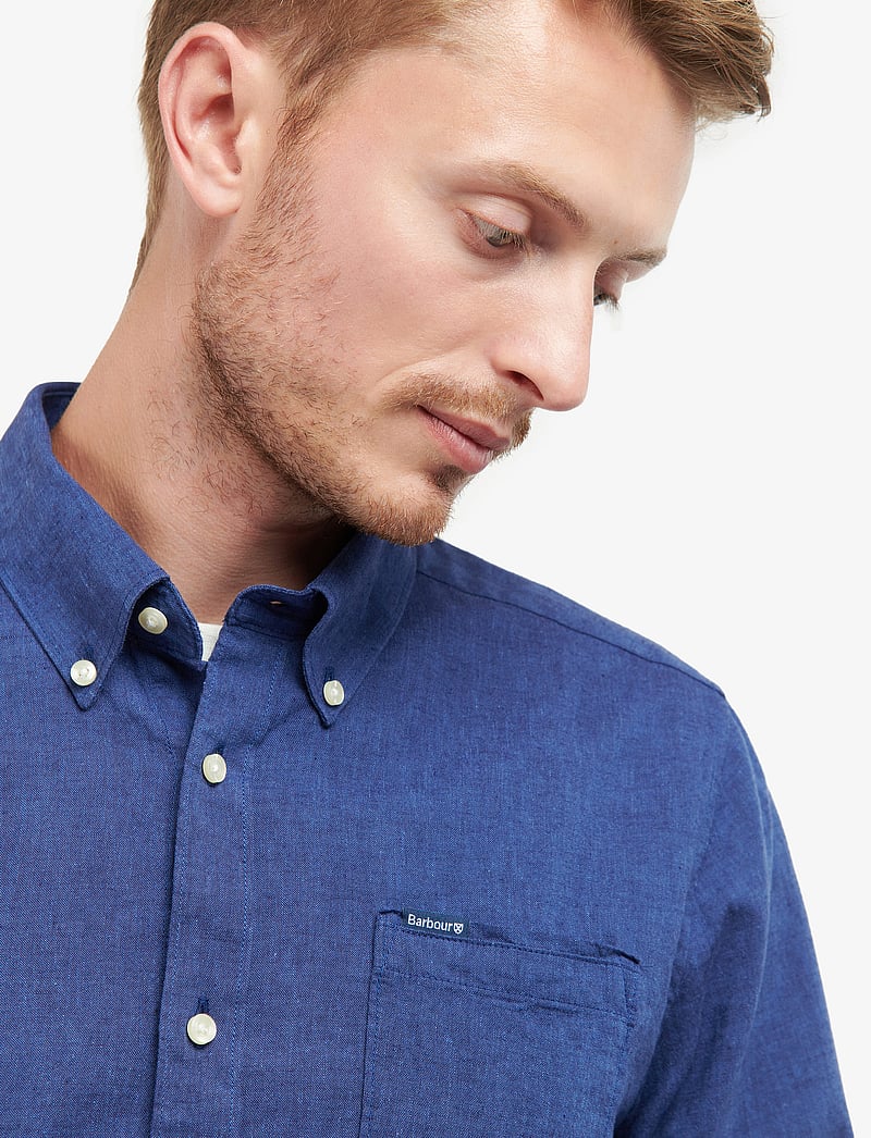 Barbour - Barbour Nelson TF Shir - linasest riidest särgid - indigo - 4