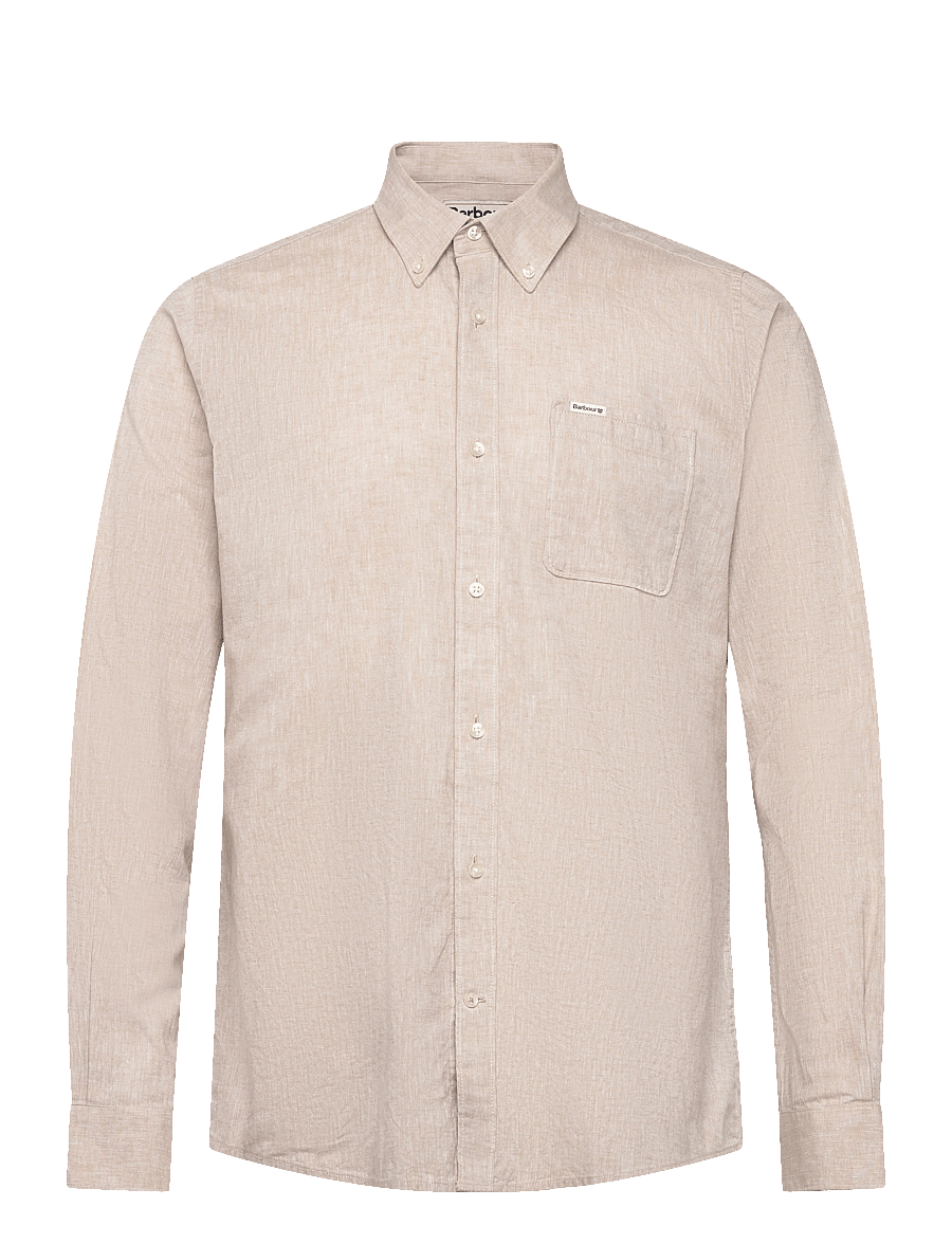 Barbour - Barbour Nelson TF Shir - linasest riidest särgid - stone - 1