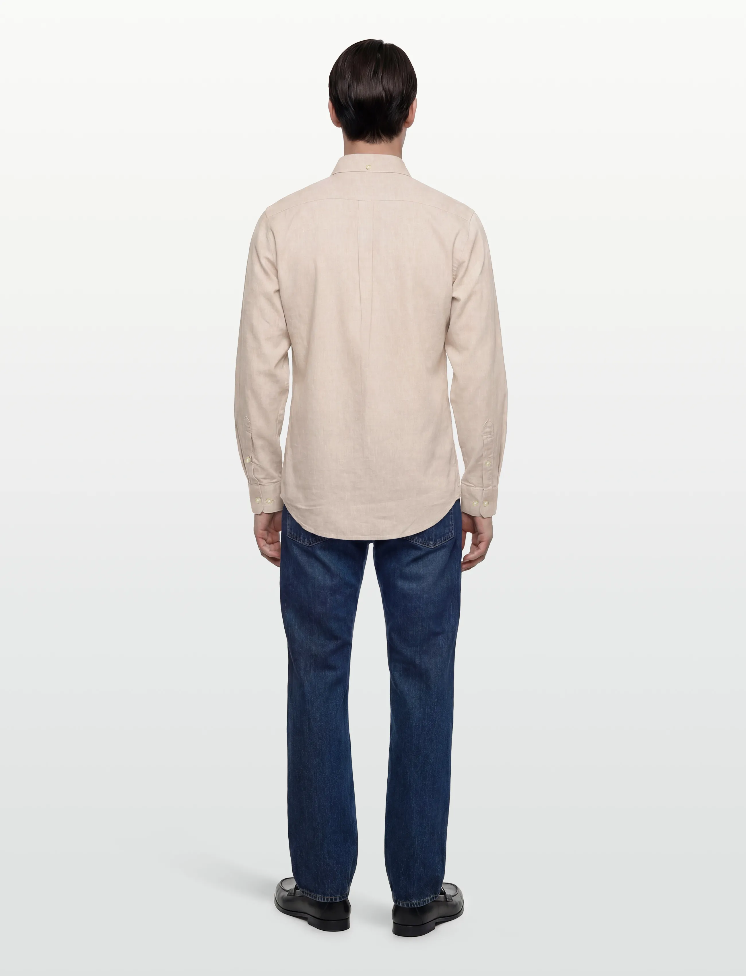 Barbour - Barbour Nelson TF Shir - linasest riidest särgid - stone - 4