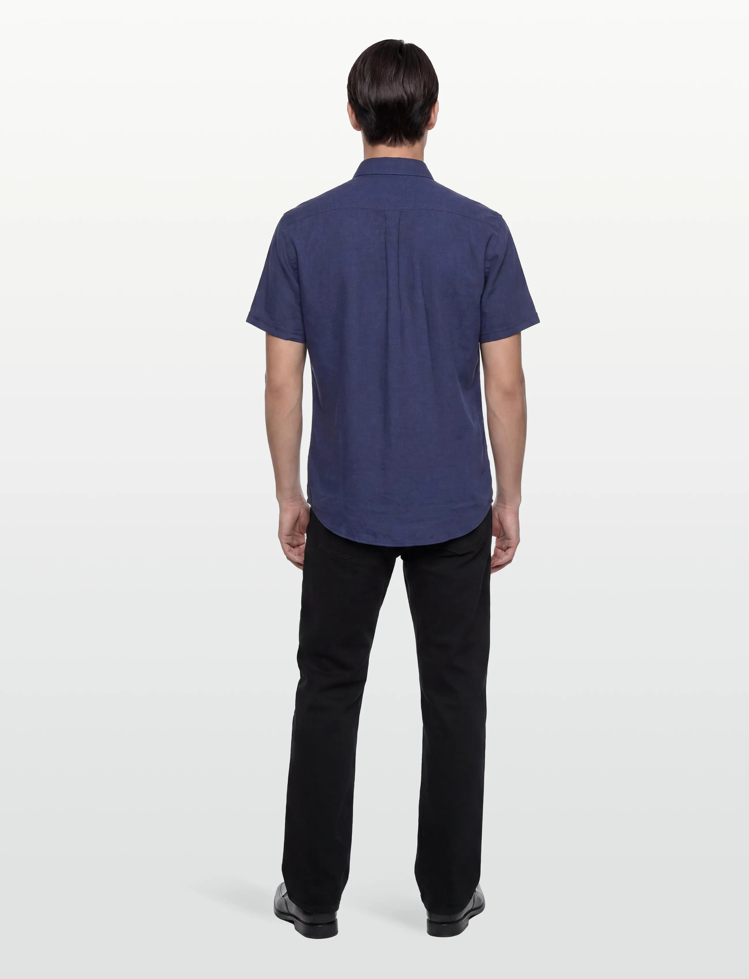 Barbour - Barbour Nelson SS Shir - linen shirts - indigo - 4