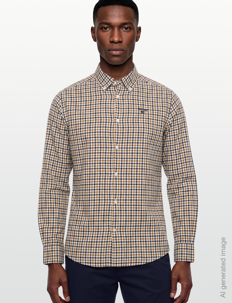 Barbour - Barbour Finkle Tailored Gingham Shirt - karierte hemden - copper - 3