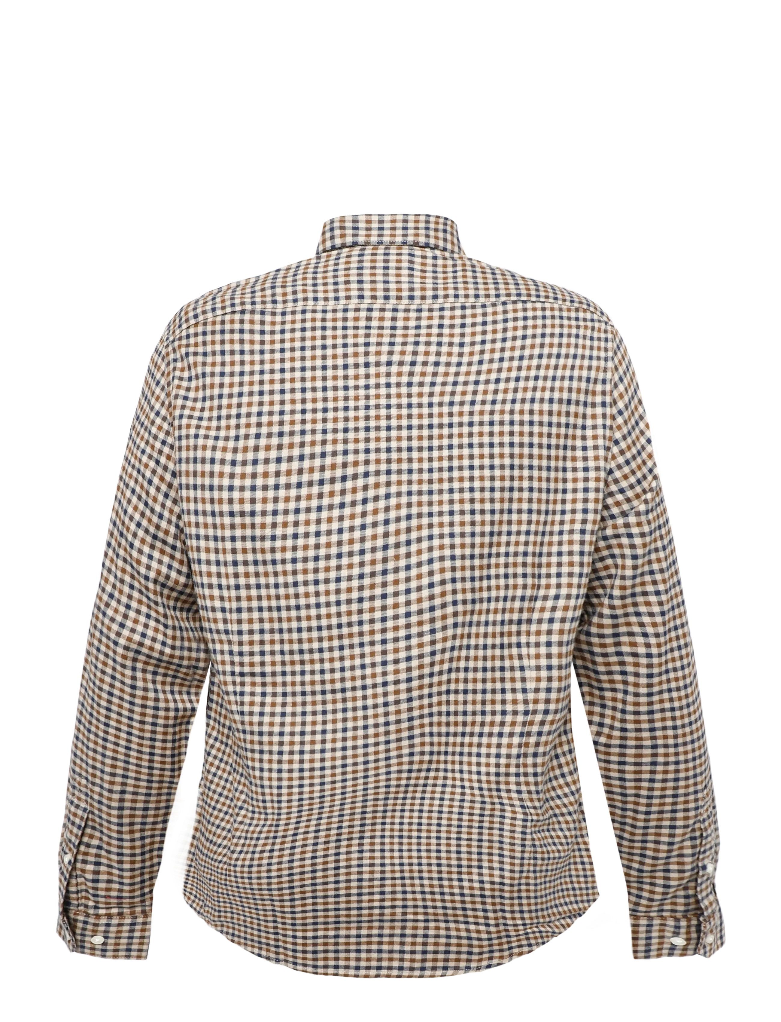 Barbour - Barbour Finkle Tailored Gingham Shirt - rutiga skjortor - dark sand - 2