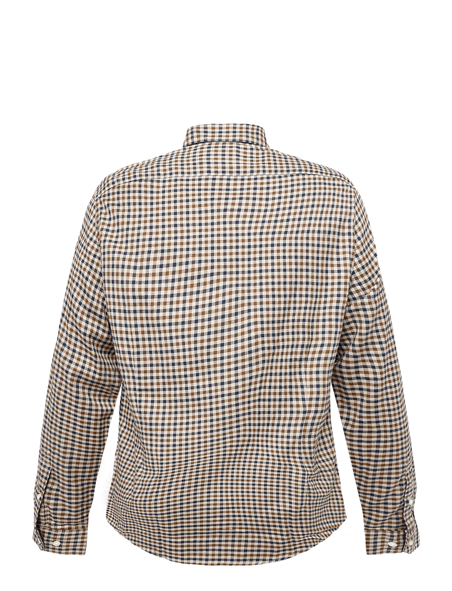 Barbour - Barbour Finkle Tailored Gingham Shirt - rutiga skjortor - dark sand - 2