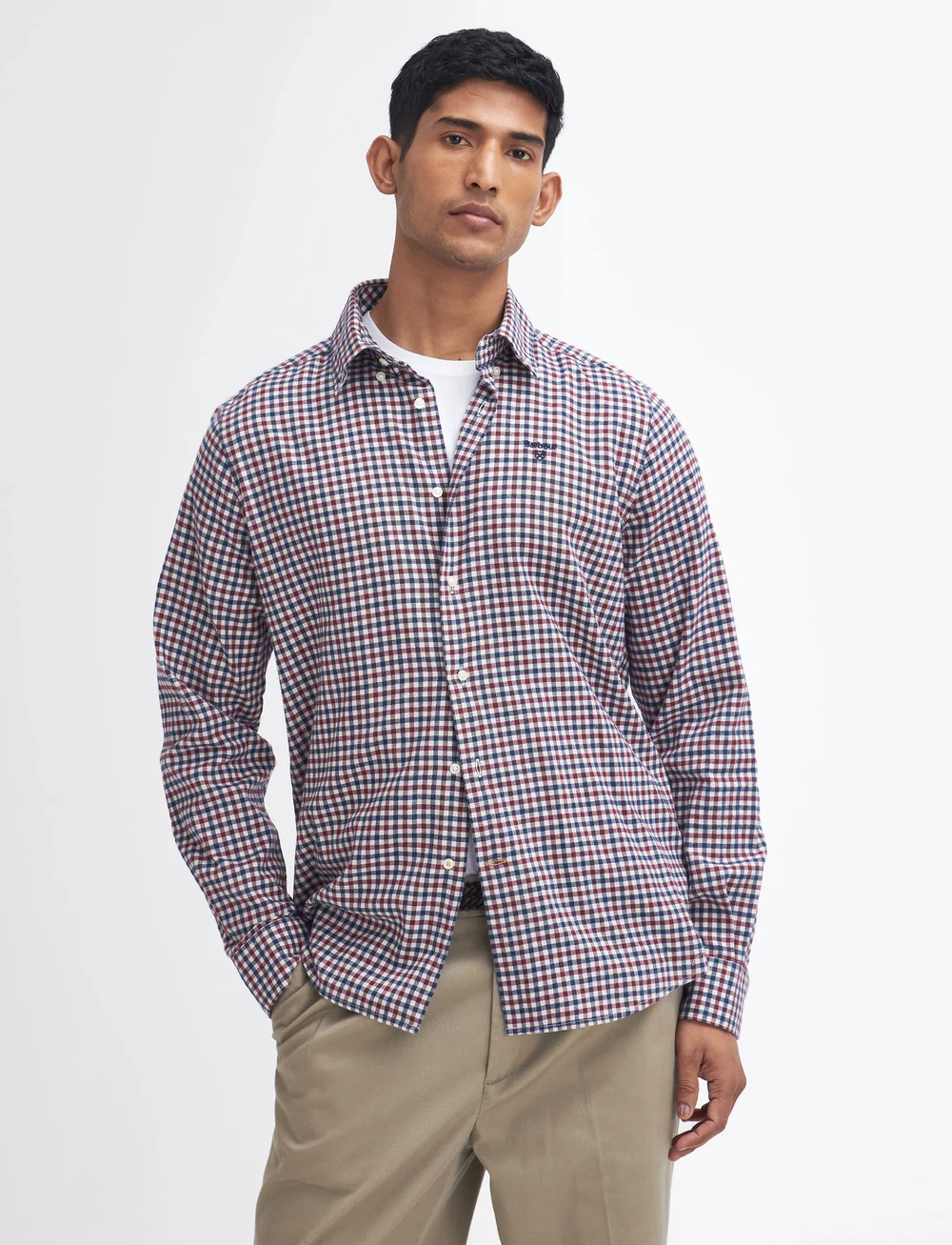 Barbour - Barbour Finkle Tailored Gingham Shirt - basic-hemden - merlot - 0