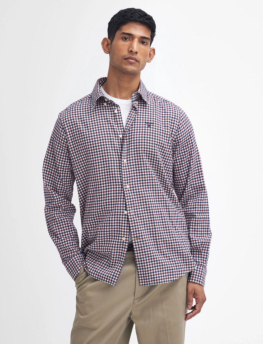 Barbour - Barbour Finkle Tailored Gingham Shirt - merlot - 0