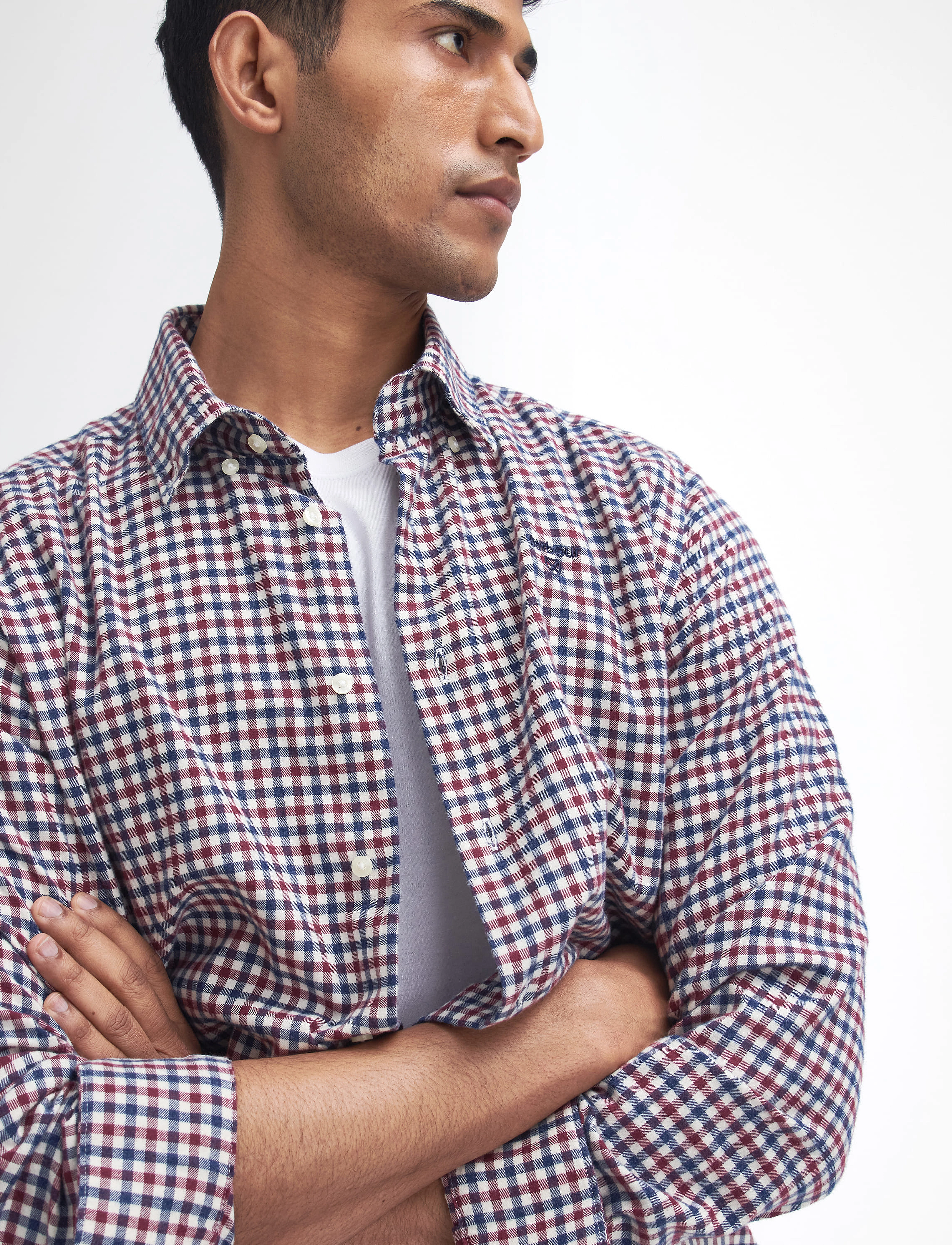 Barbour - Barbour Finkle Tailored Gingham Shirt - merlot - 4