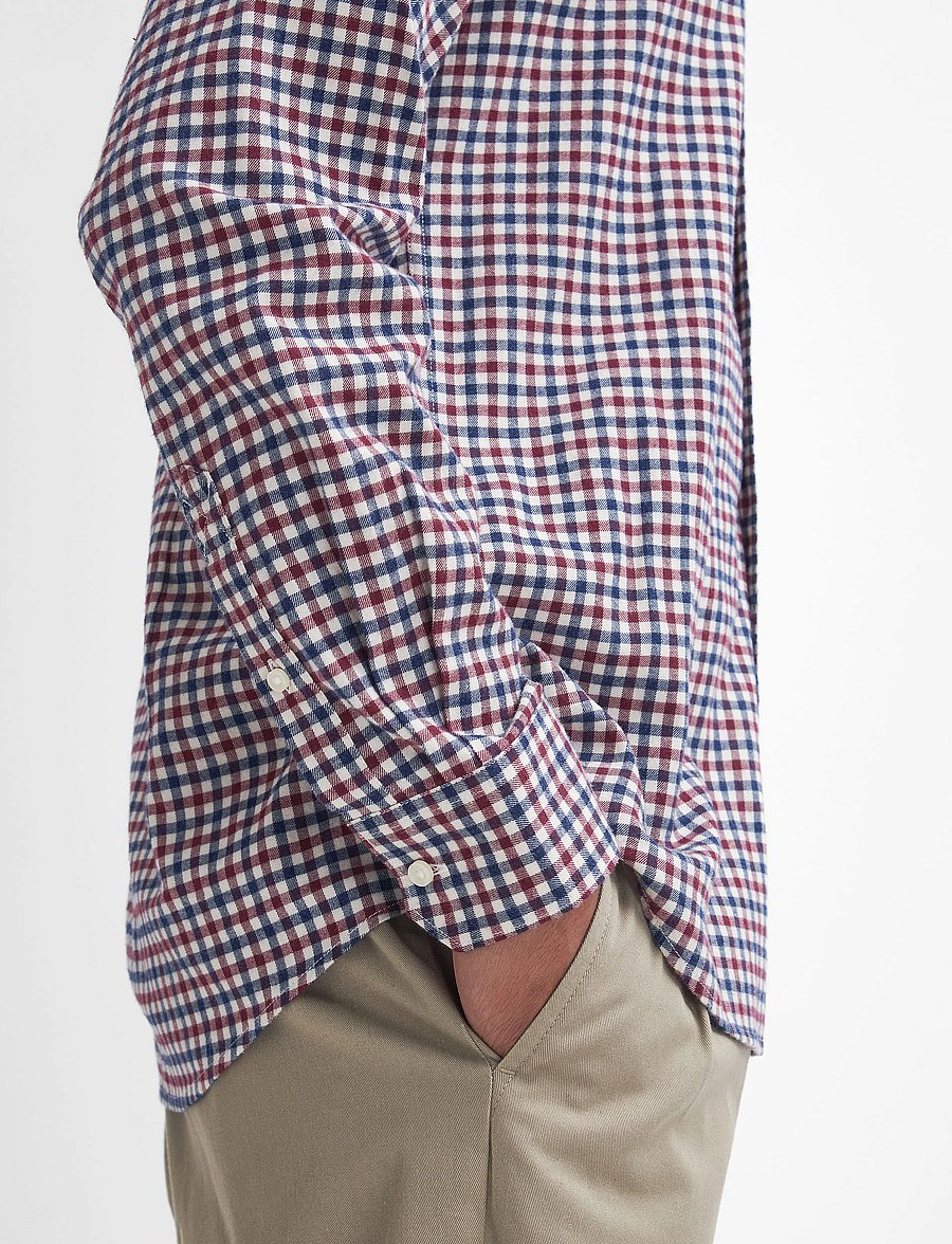 Barbour - Barbour Finkle Tailored Gingham Shirt - merlot - 5