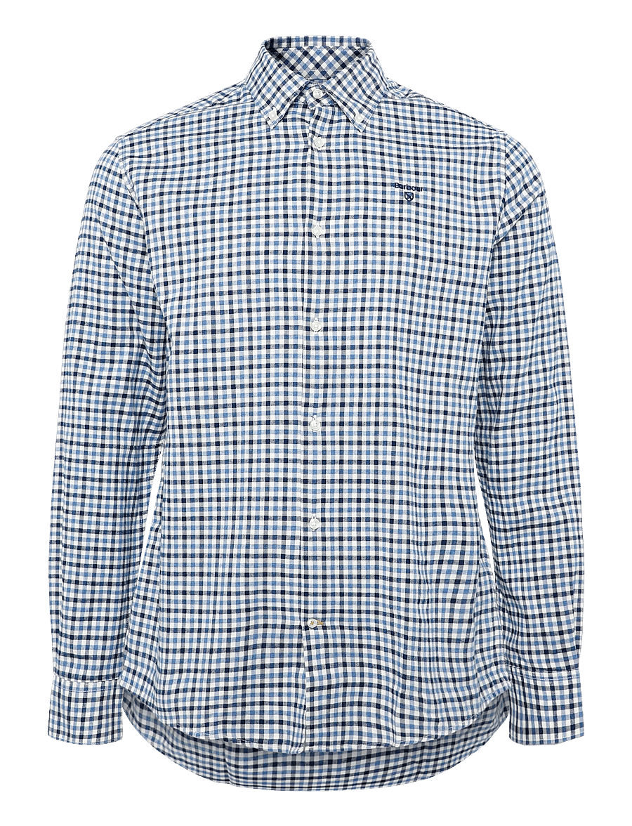 Barbour - Barbour Finkle Tailored Gingham Shirt - karierte hemden - navy - 0