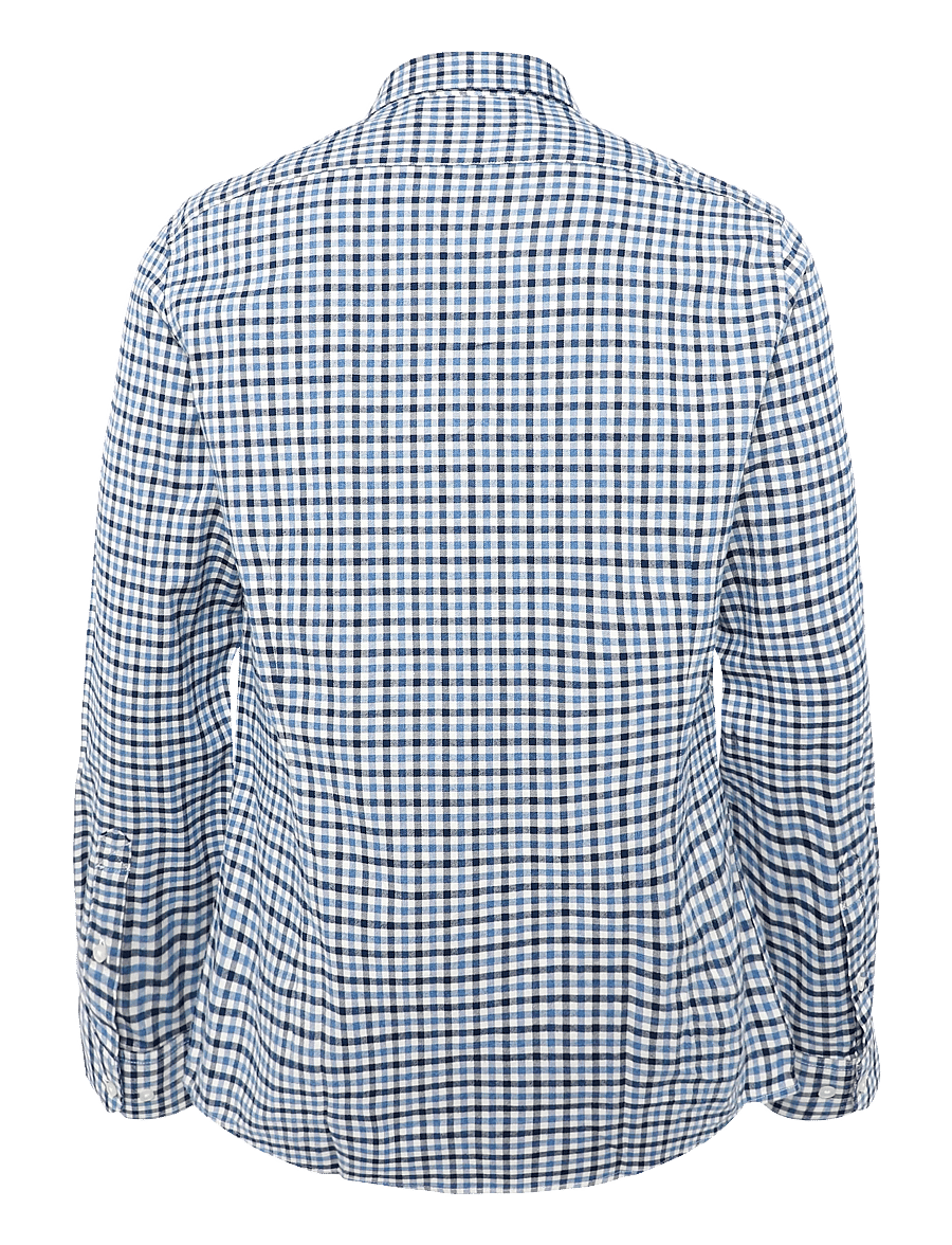 Barbour - Barbour Finkle Tailored Gingham Shirt - karierte hemden - navy - 1