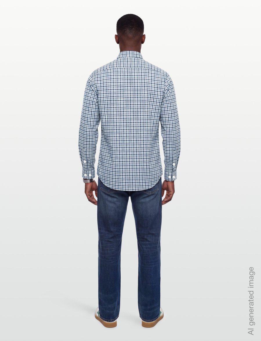 Barbour - Barbour Finkle Tailored Gingham Shirt - ternede skjorter - navy - 4