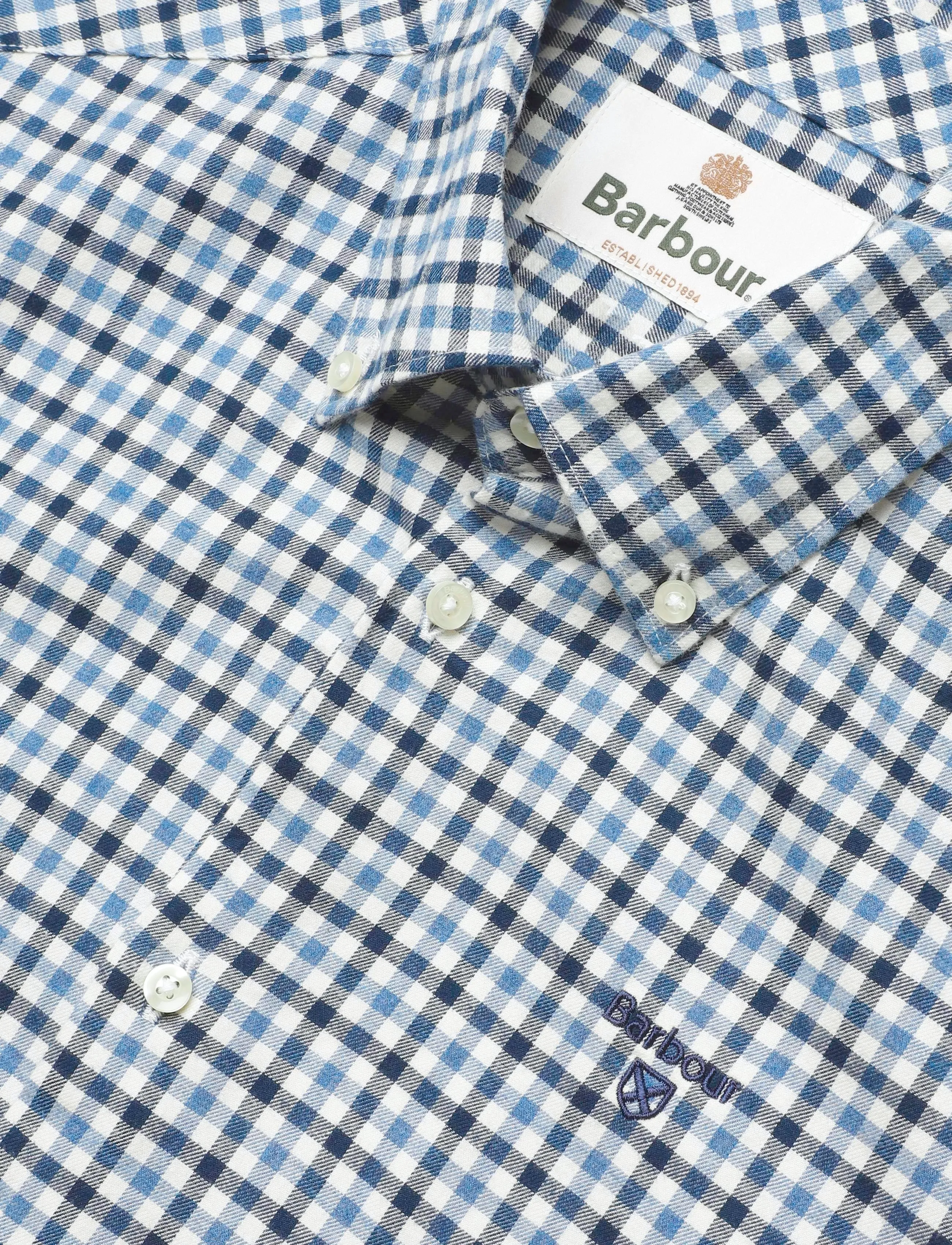 Barbour - Barbour Finkle Tailored Gingham Shirt - karierte hemden - navy - 2