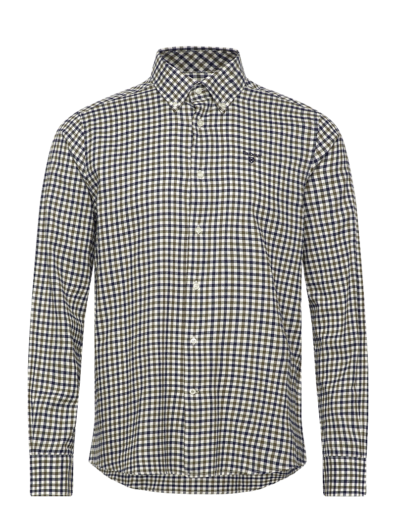 Barbour - Barbour Finkle Tailored Gingham Shirt - tavalised t-särgid - olive - 1